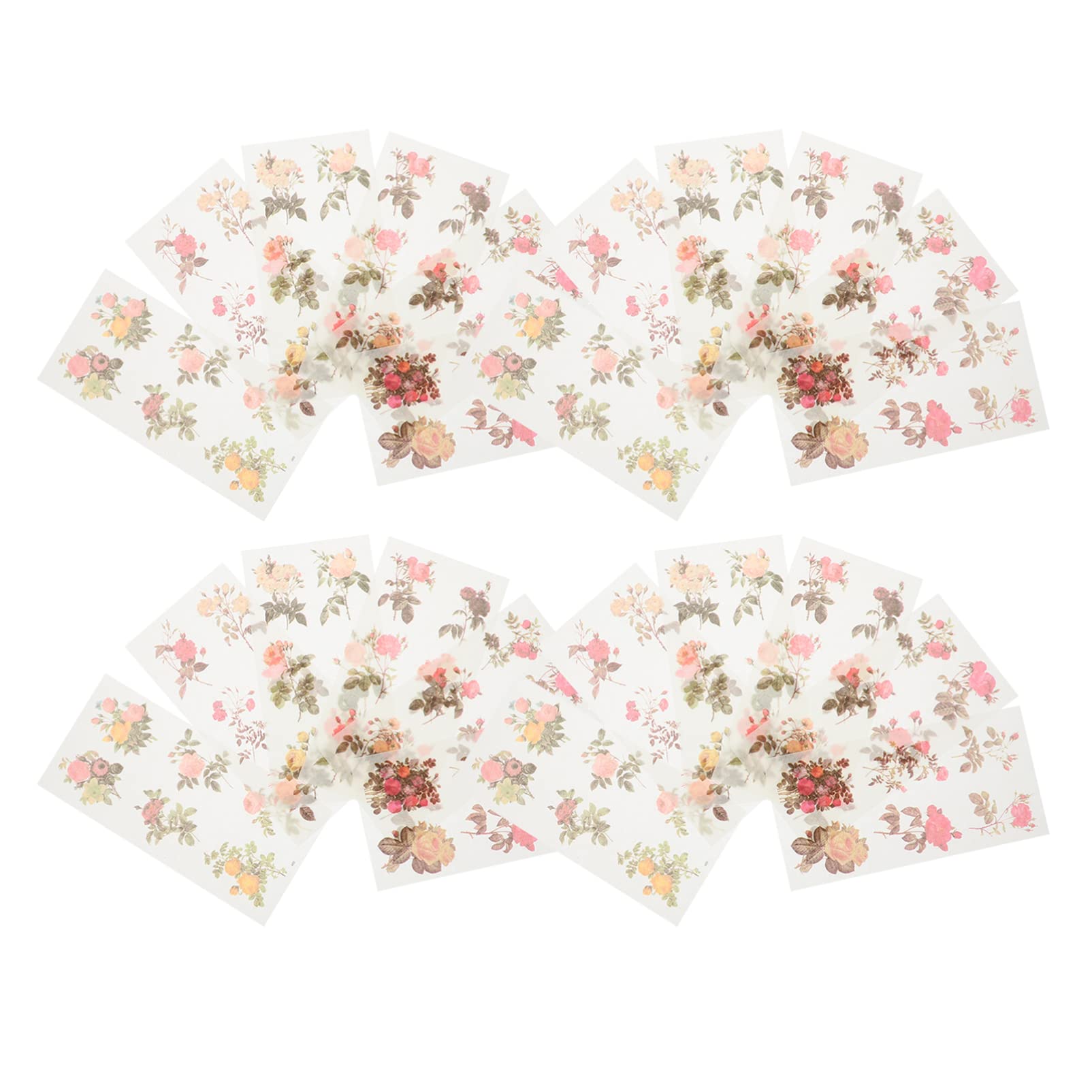 COHEALI 30pcs Vintage Floral Planner Stickers - Self-Adhesive Scrapbooking Stickers for Wedding, Journals, DIY Crafts & Bullet Journals - Perfect for Scrapbooks, Planners, and Memory Books
