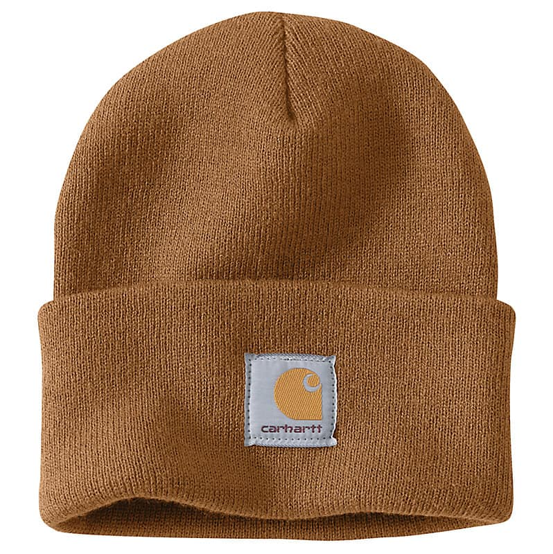 Carhartt Knit Cuffed Beanie for Men & Women - Warm Winter Hat in Classic Brown - Perfect for Outdoor Activities, Work & Casual Wear