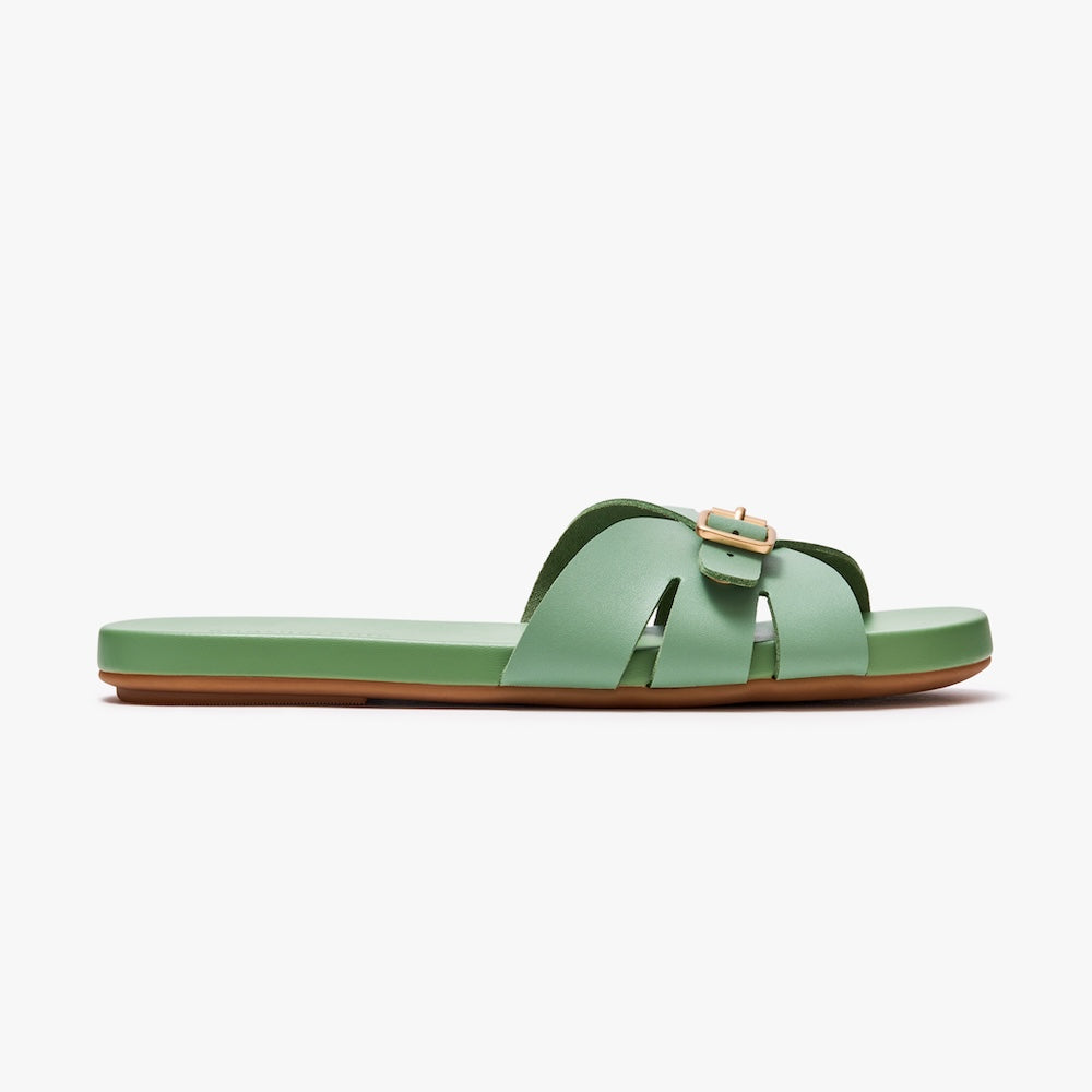 Sunday Slides Fern Green - Comfortable & Stylish Women's Slides for Casual Wear, Beach, Pool & Home Use