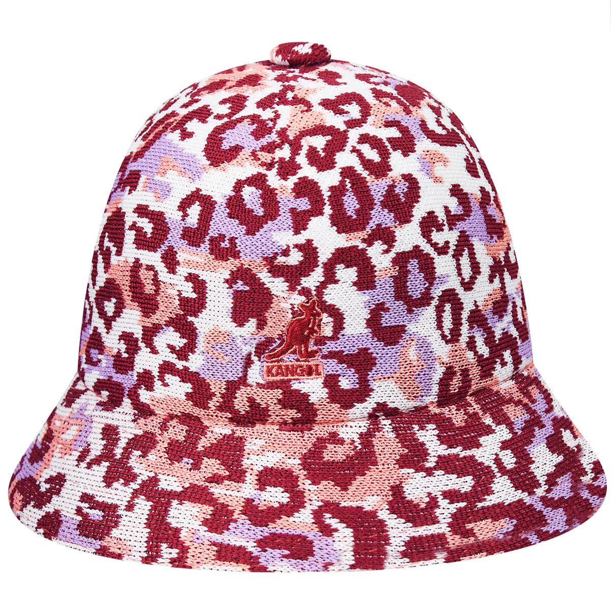 Kangol Carnival Casual Bucket Hat - Lavender Leopard Print, XL Size | Stylish Sun Protection for Outdoor Festivals & Beach Vacations