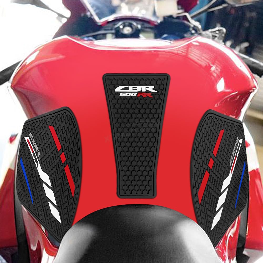 **2024 CBR600RR Motorcycle Tank Pad - Non-Slip Fuel Tank & Knee Grip Pad for Honda CBR 600RR (2020-2024) | Durable Motorcycle Accessories for Enhanced Riding Comfort & Safety**    *(Perfect for long rides, track days, and daily commuting to improve grip and protect your fuel tank from scratches.)*