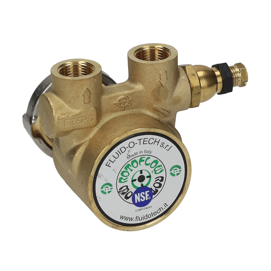 Fluid o Tech Rotoflow High Volume Rotary Vane Water Pump - 12V DC Heavy Duty for RV, Marine, and Industrial Use | Efficient Liquid Transfer Solution for Water Systems, Irrigation, and Fluid Circulation
