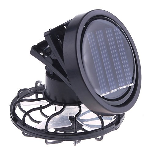Clip-on Solar Powered Fan - Portable Cooling Fan with Energy-Saving Solar Panel for Outdoor, Camping, Patio & Home Use
