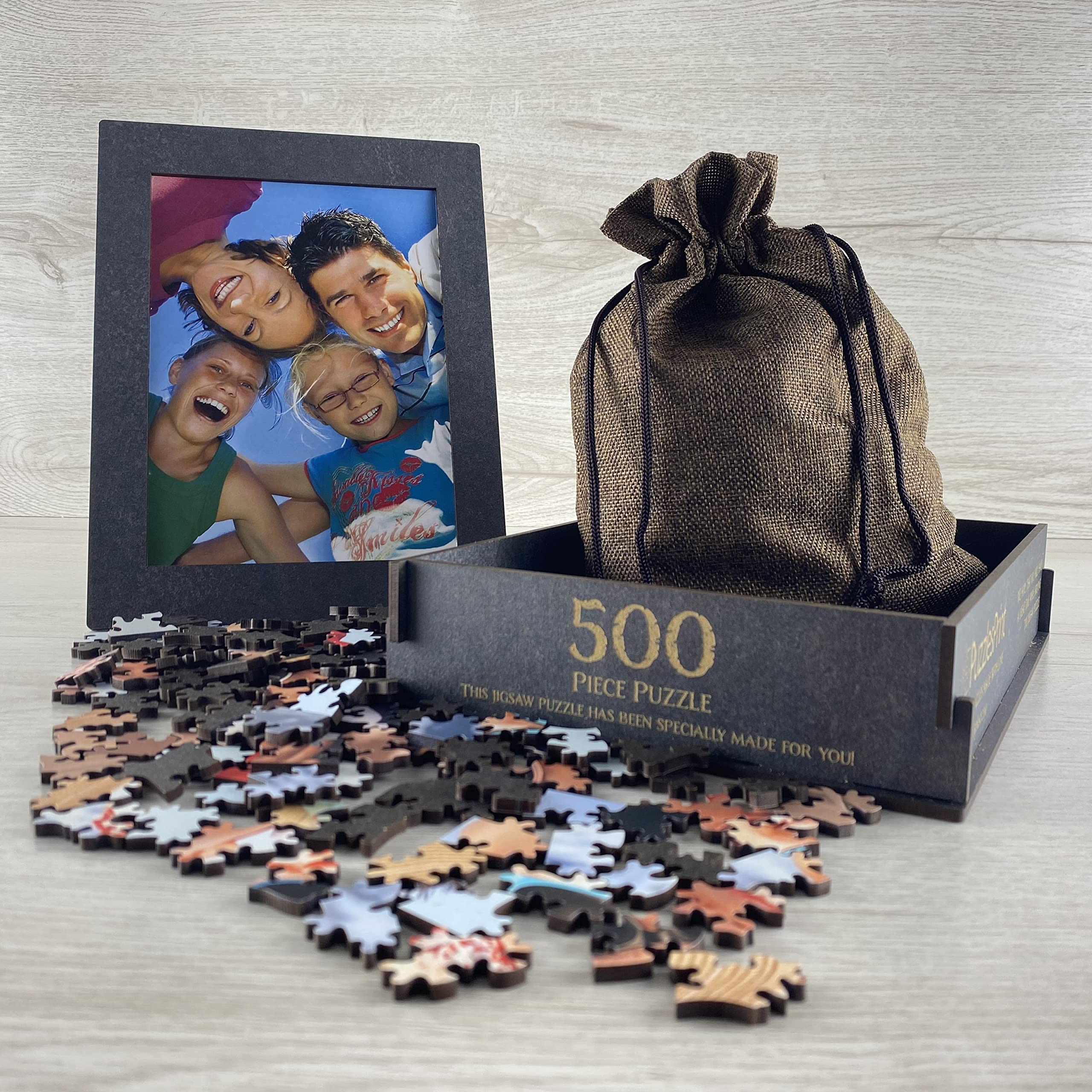 Custom Wooden Jigsaw Puzzle with Your Photo - 250 Piece Personalized Wood Puzzle in Gift Box | Unique Home Decor & Thoughtful Birthday Gift for Adults