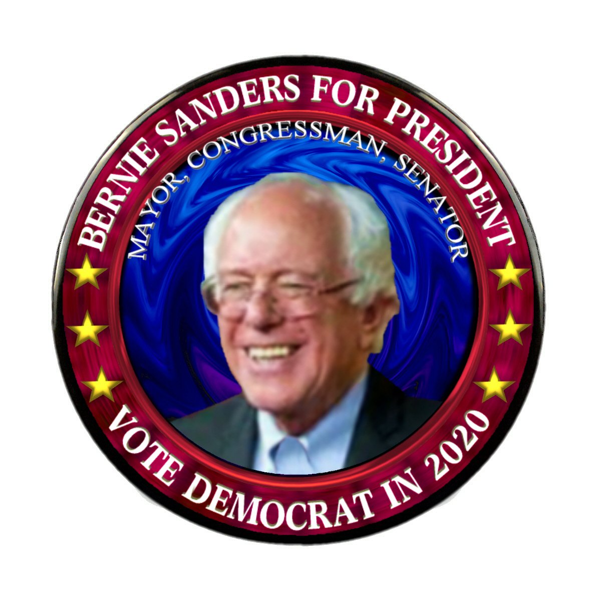 Bernie Sanders 2020 Campaign Pin or Magnet - Political Memorabilia for Democrats, Collectors & Supporters - Perfect for Bags, Jackets, Fridges & Political Events