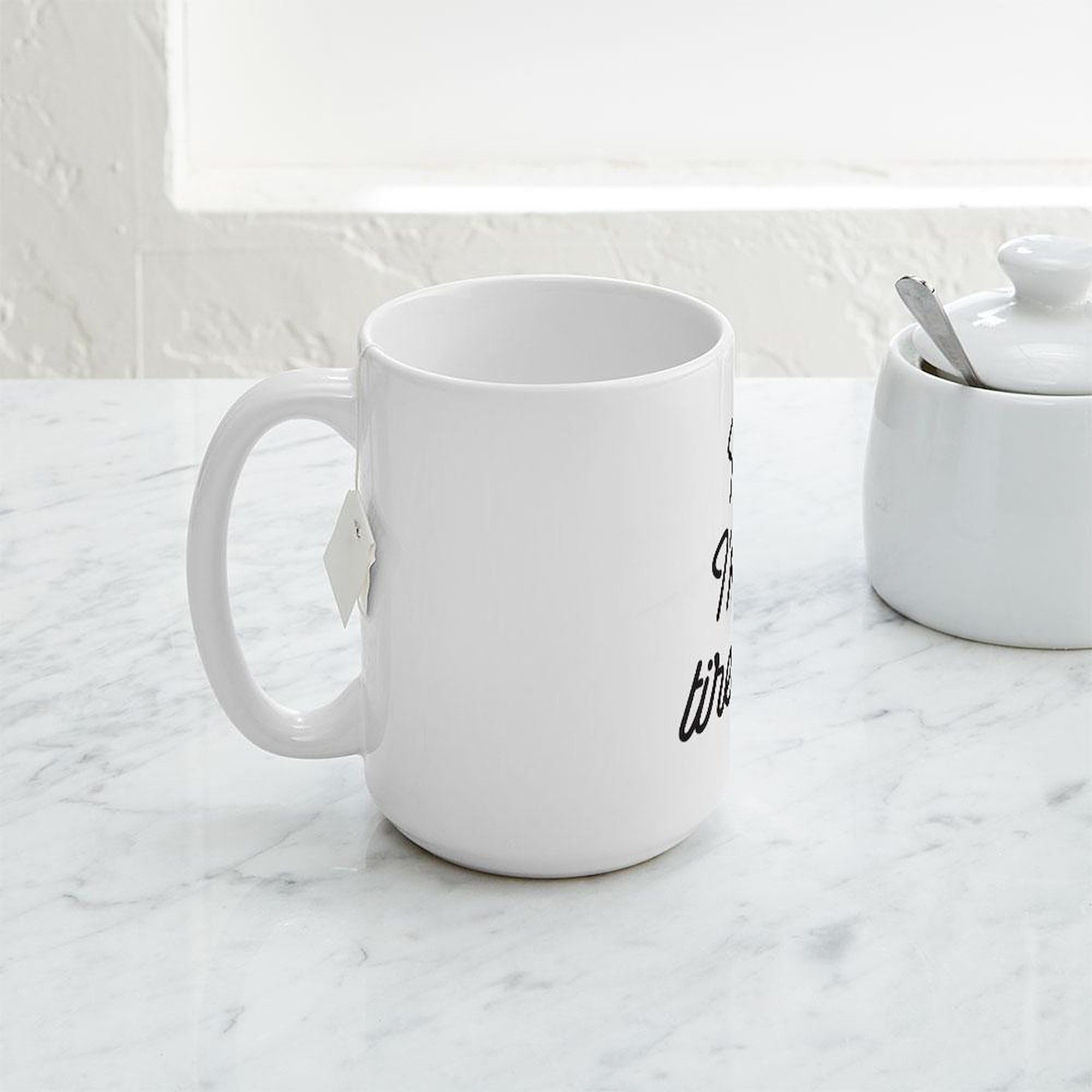 Already Tired Tomorrow 15 oz Ceramic Coffee Mug - Funny Sarcastic Gift for Office Workers & College Students - Perfect for Morning Coffee, Tea, or Hot Chocolate at Home or Workplace