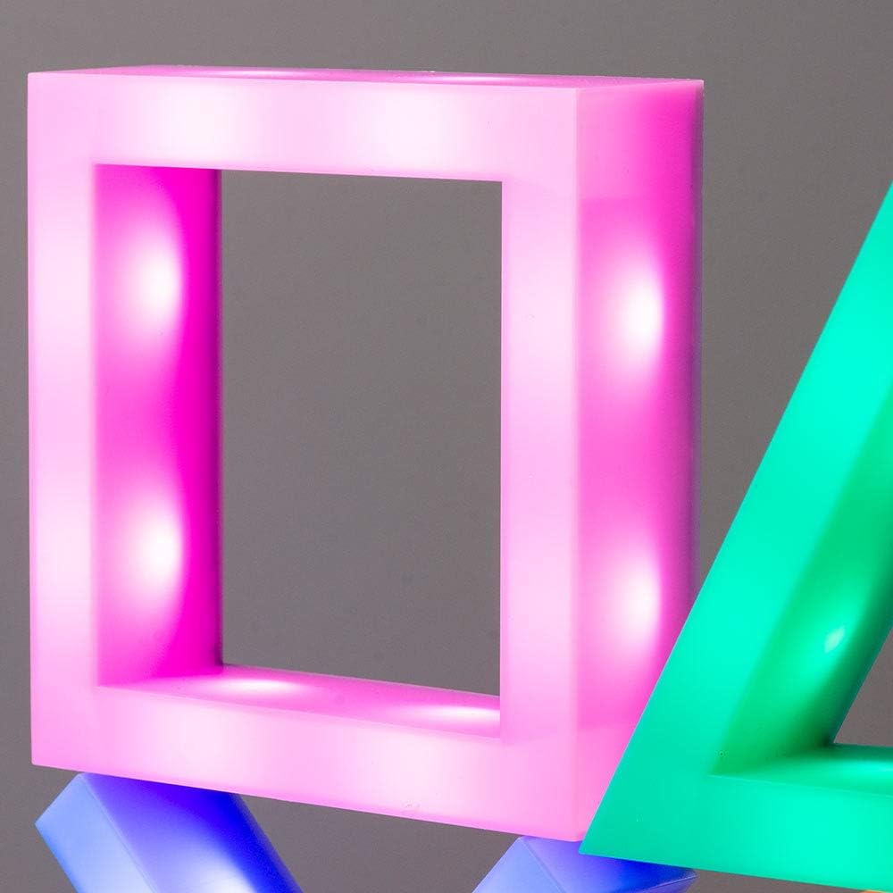 Original Title: Playstation Icons Light XL   Optimized Title: Playstation Icons LED Light - XL Size for Gaming Room Decor & Gamer Gifts - Perfect for Bedroom, Game Room, and Office Setup