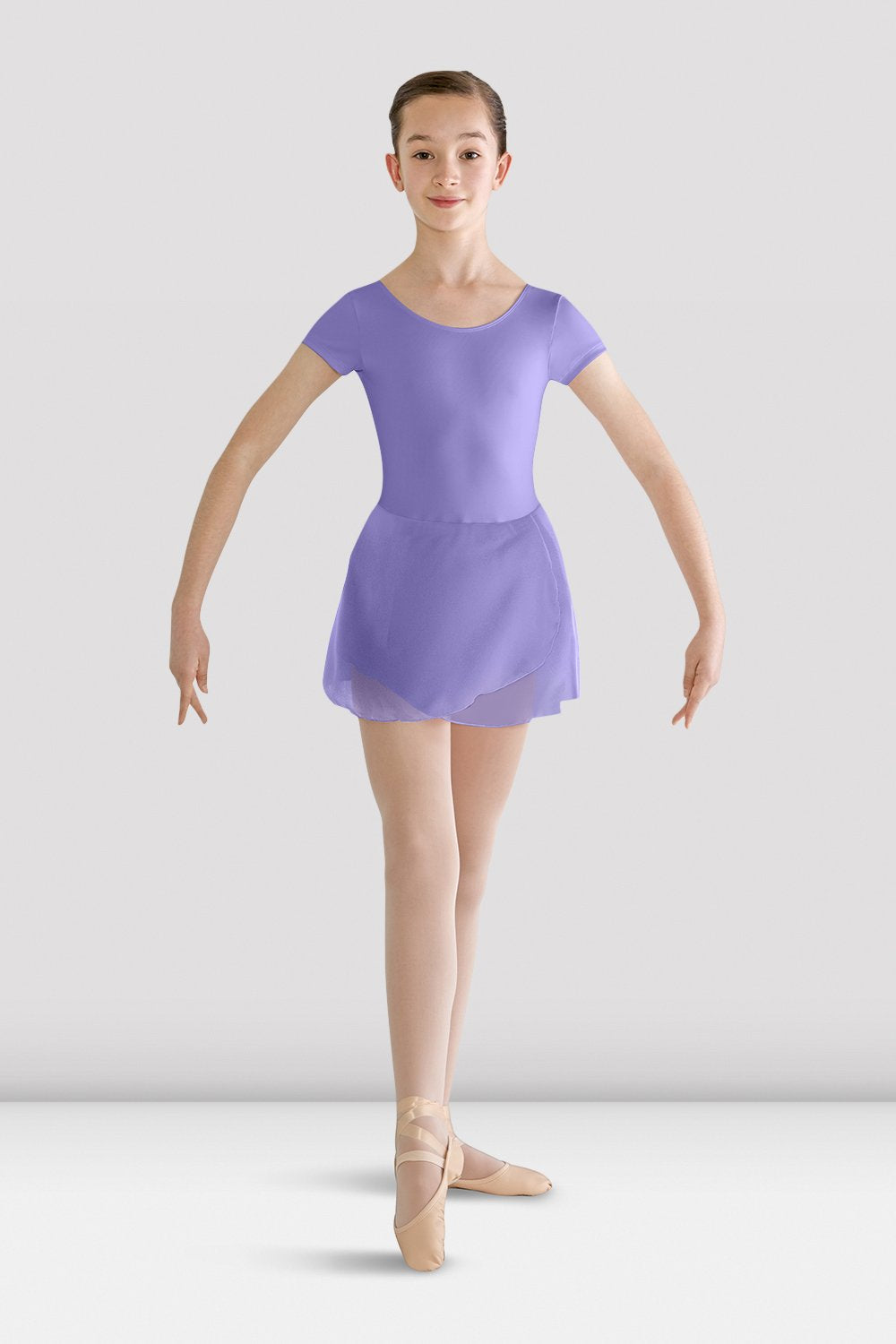 Girls Prisha Short Sleeve Skirted Leotard - Ballet Dancewear for Toddlers & Kids - Perfect for Dance Class, Recitals & Performance