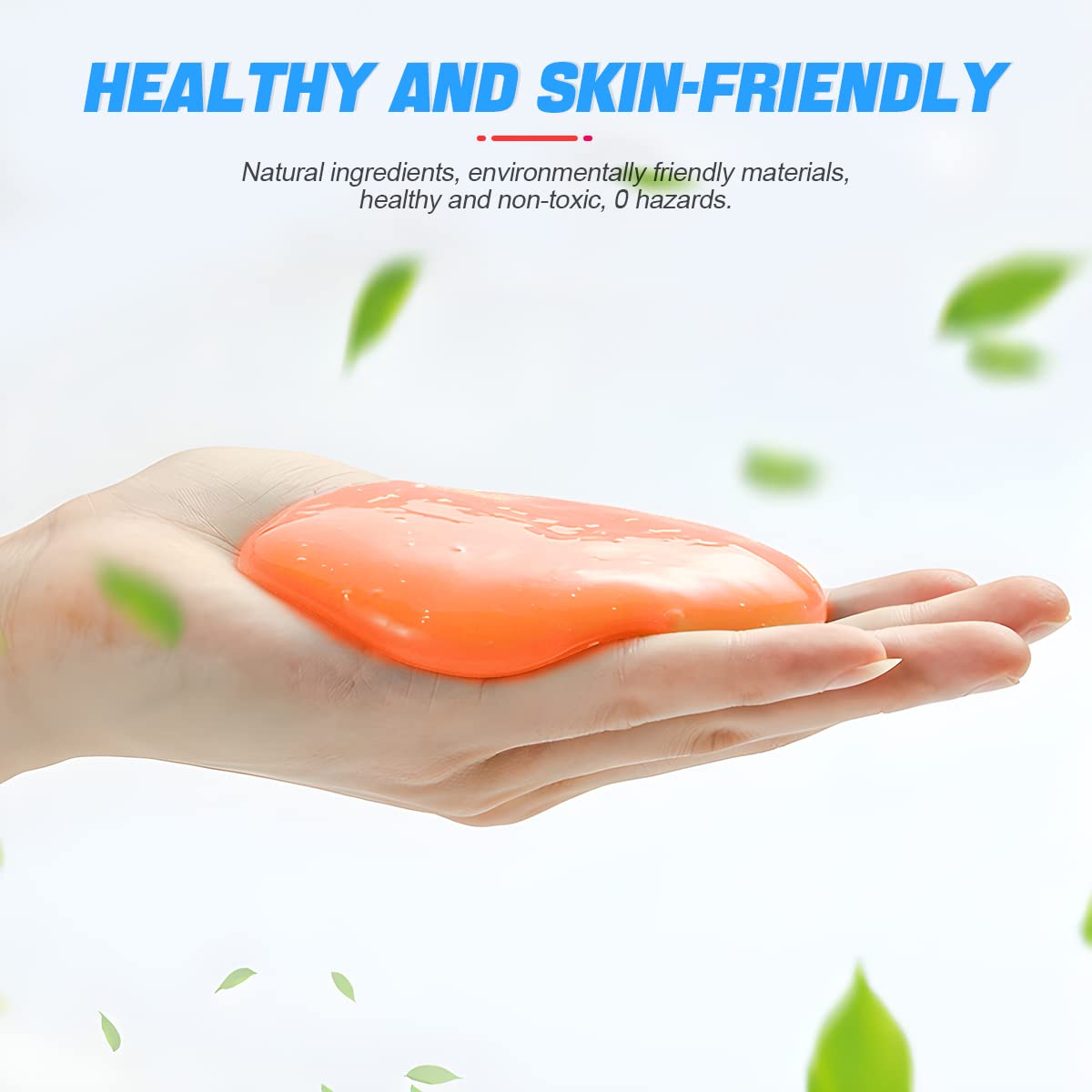 Premium Moly Magnolia Cleaning Gel for Car & Auto Detailing - Dust Removal Slime Putty for Air Vents, Keyboard, PC, Laptop - Universal Soft Glue Cleaning Tool Kit (Orange) - Perfect for Car Interior, Electronics & Hard-to-Reach Areas