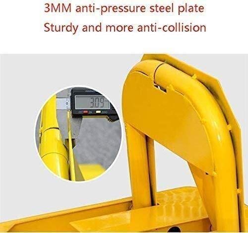 Heavy Duty Parking Lock - Anti-Theft Parking Barrier & Bollard for Securing Car Spaces - Thick Crash-Proof Star Anise Design, No Drilling Required (Perfect for Residential Driveways, Commercial Lots & Private Parking Enforcement)