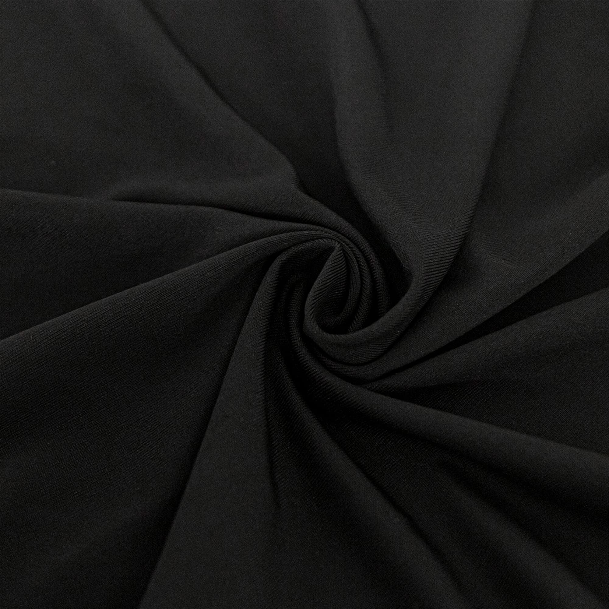 10-Pack Black Round Stretch Tablecloths - 24 Inch Elastic Spandex Fitted Table Cover for Cocktail, Bar & Folding Tables - Perfect for Parties, Weddings & Restaurant Events