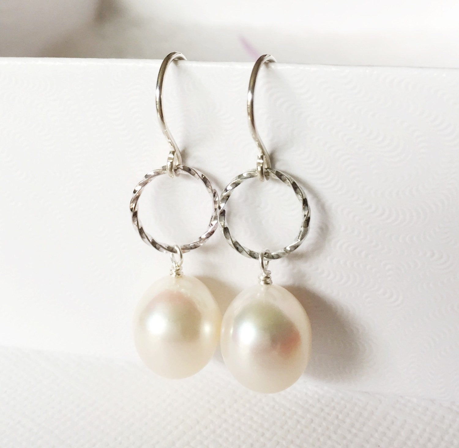 Sophia White Pearl Earrings (E234) - Elegant Dangle Earrings for Women, Perfect for Weddings, Parties & Everyday Wear