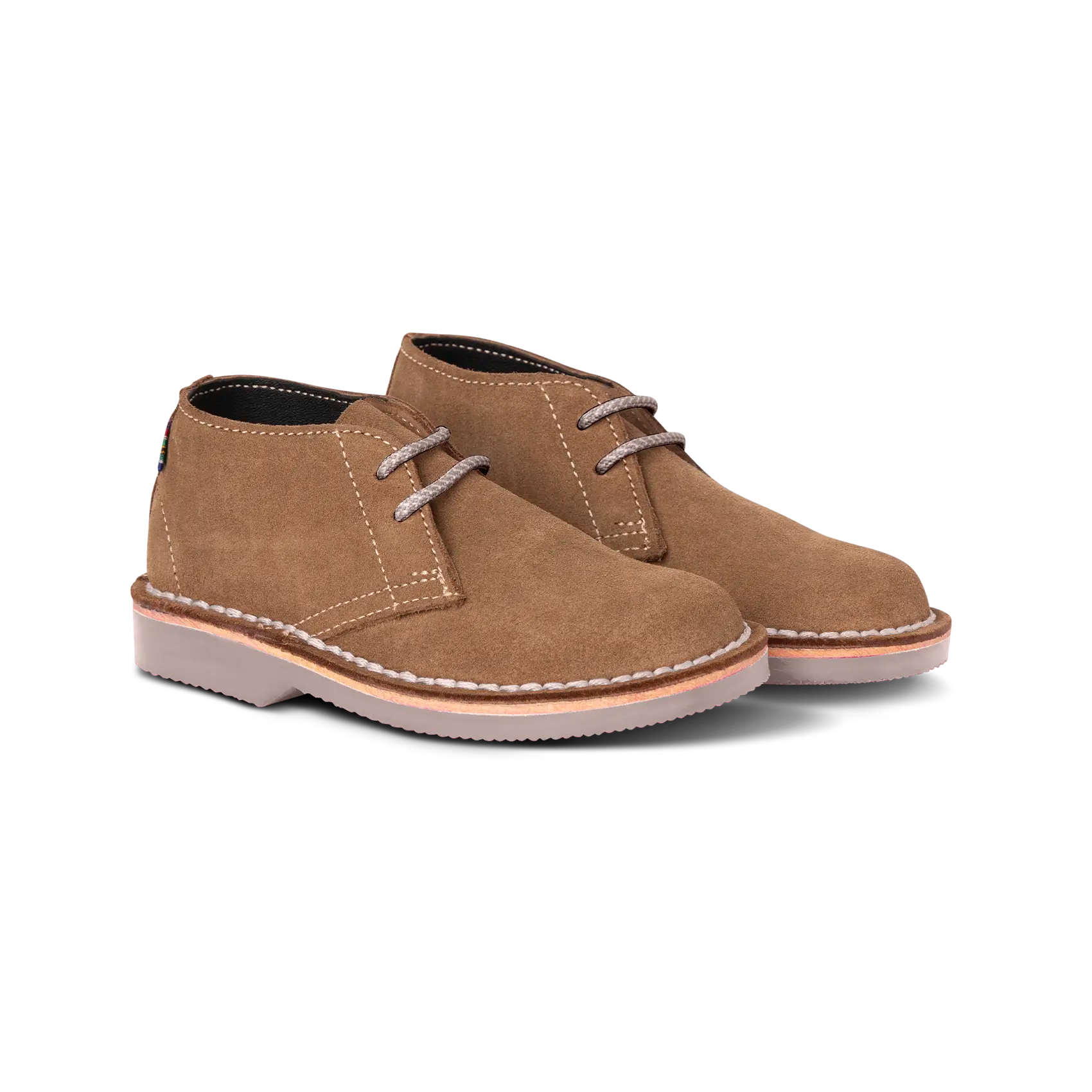 Veldskoen Kids Robbie the Rhino Shoes - Grey Sole Comfortable Leather Slip-Ons for Boys & Girls | Perfect for School, Play & Outdoor Adventures