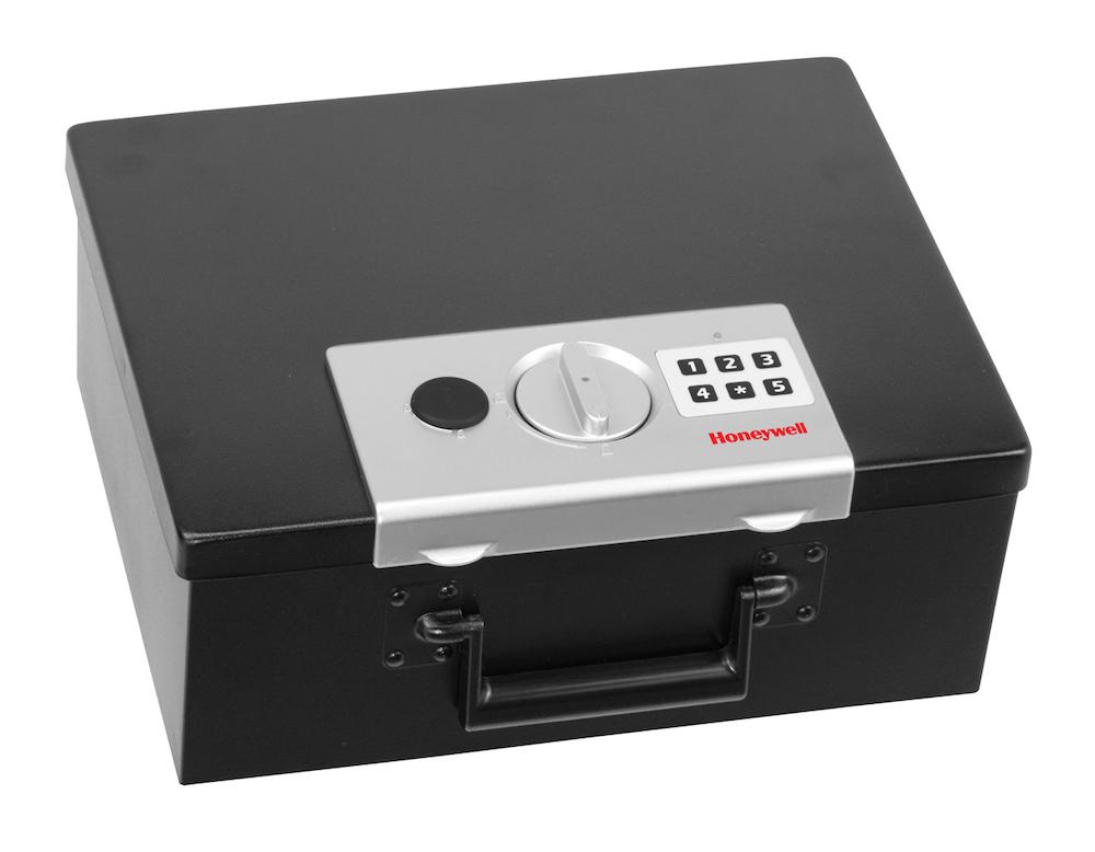 Honeywell 6108 Digital Fireproof & Waterproof Steel Security Safe Box with Electronic Keypad & Carry Handle - Ideal for Home, Office & Travel to Protect Documents, Jewelry & Valuables
