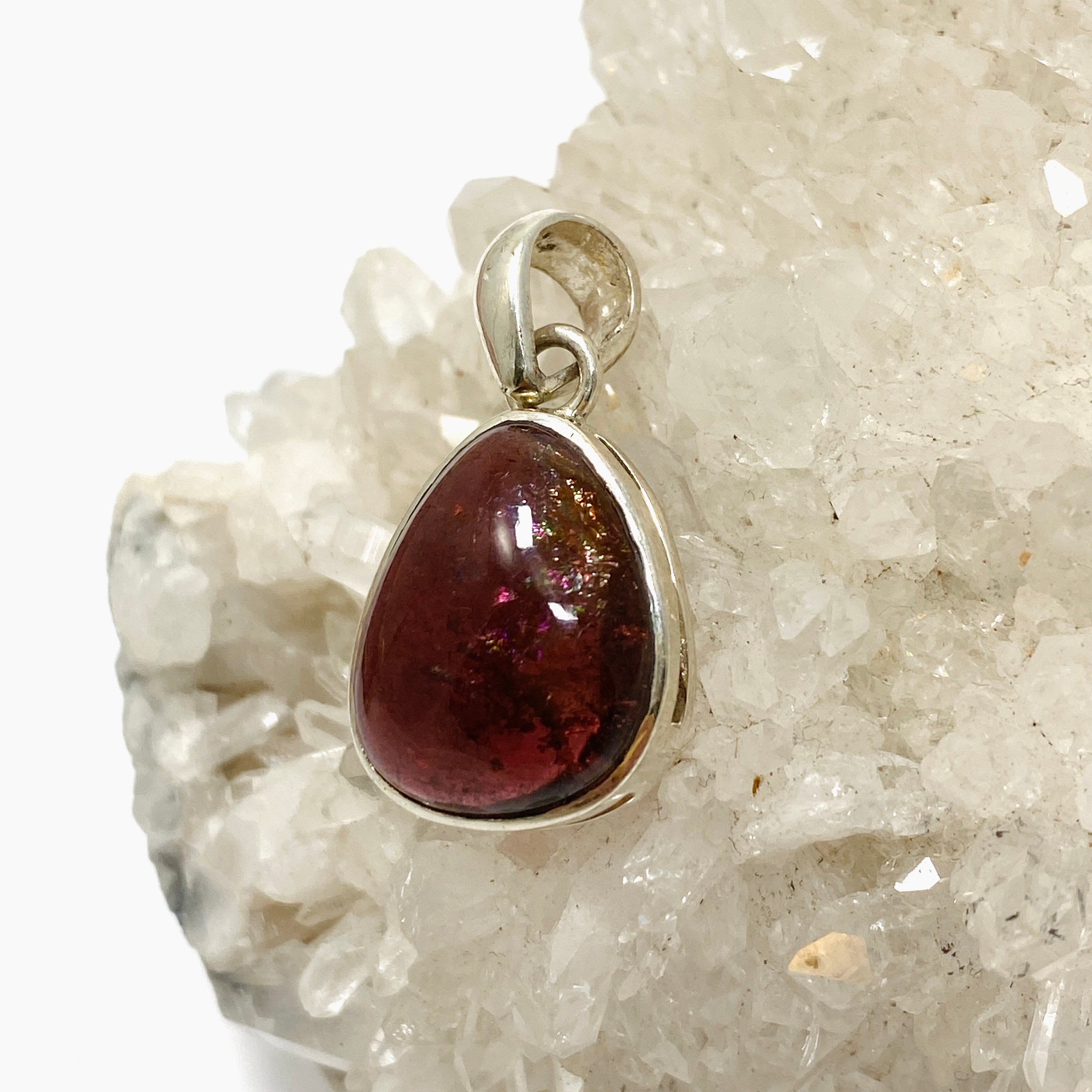 Natural Pink Tourmaline Freeform Cabochon Pendant Necklace - Handmade Gemstone Jewelry for Women - Perfect for Spiritual Healing, Meditation & Energy Balancing