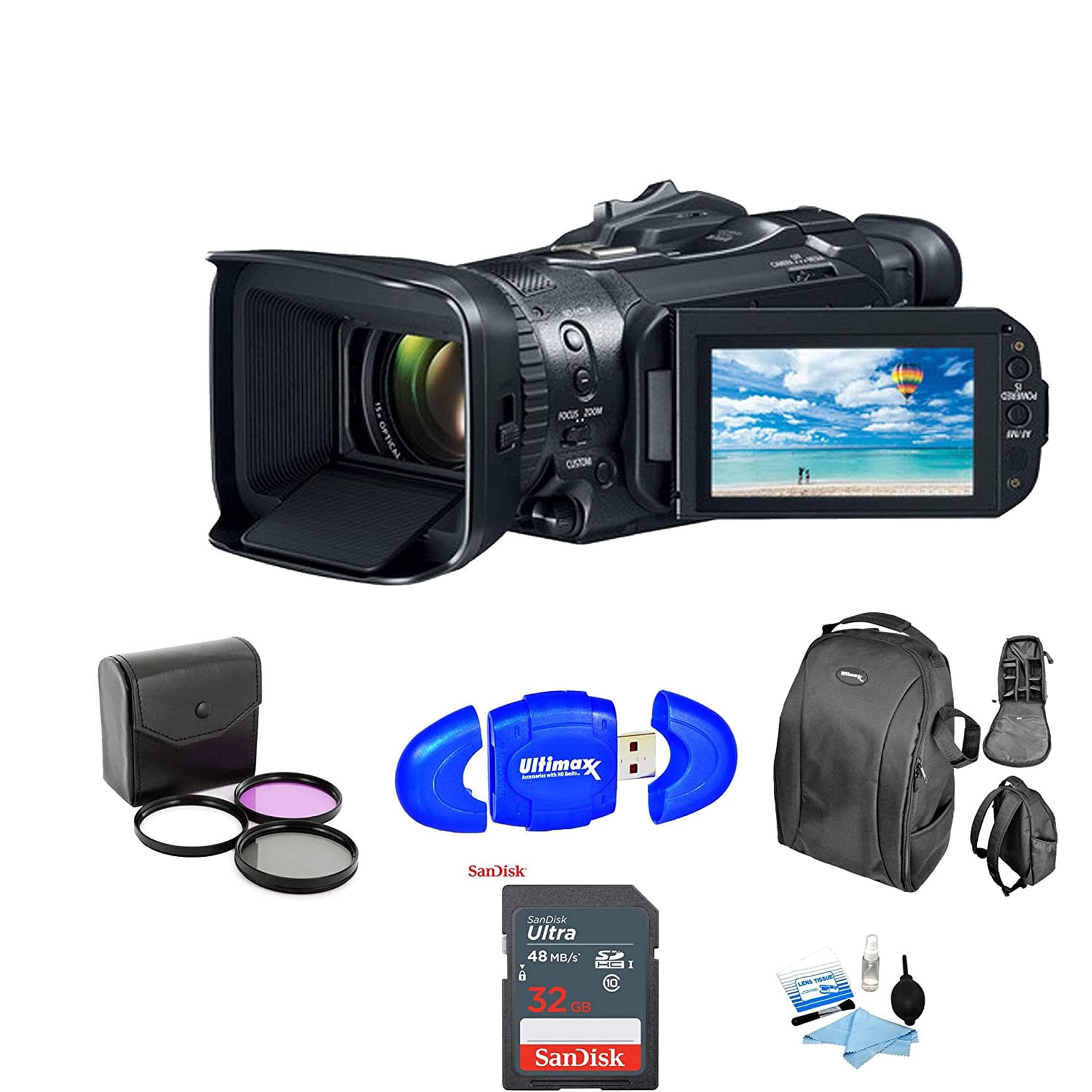 Canon VIXIA GX10 UHD 4K Camcorder with Starter Kit - Professional Video Recording for Vlogging, Travel & Events