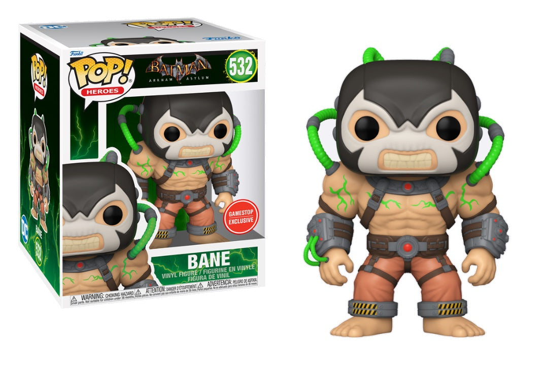 Batman Arkham Asylum Super Bane Glow-in-the-Dark Pop Vinyl Figure - Gamestop Exclusive Collectible for DC Comics Fans & Home Decor