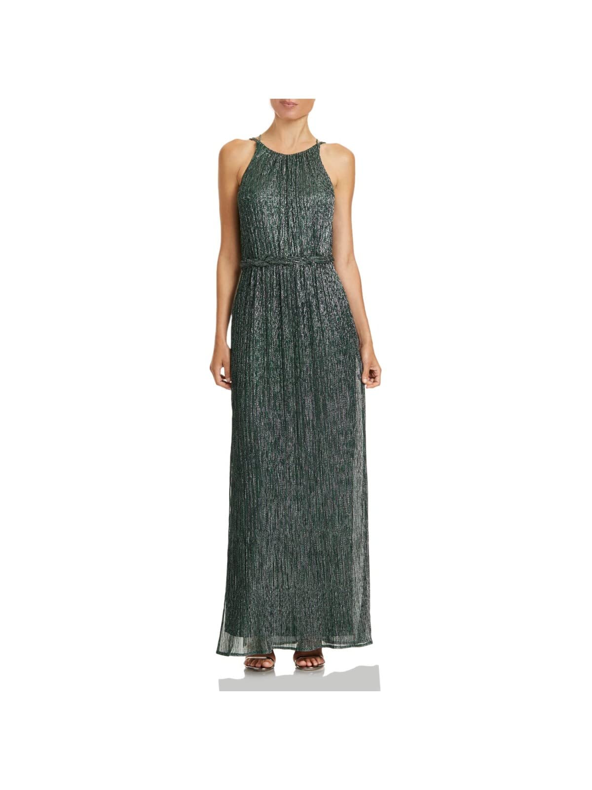 HALSTON Women's Empire Waist Floral Print Midi Dress - Elegant A-Line Summer Party Dress for Women | Perfect for Weddings, Cocktail Parties & Date Nights