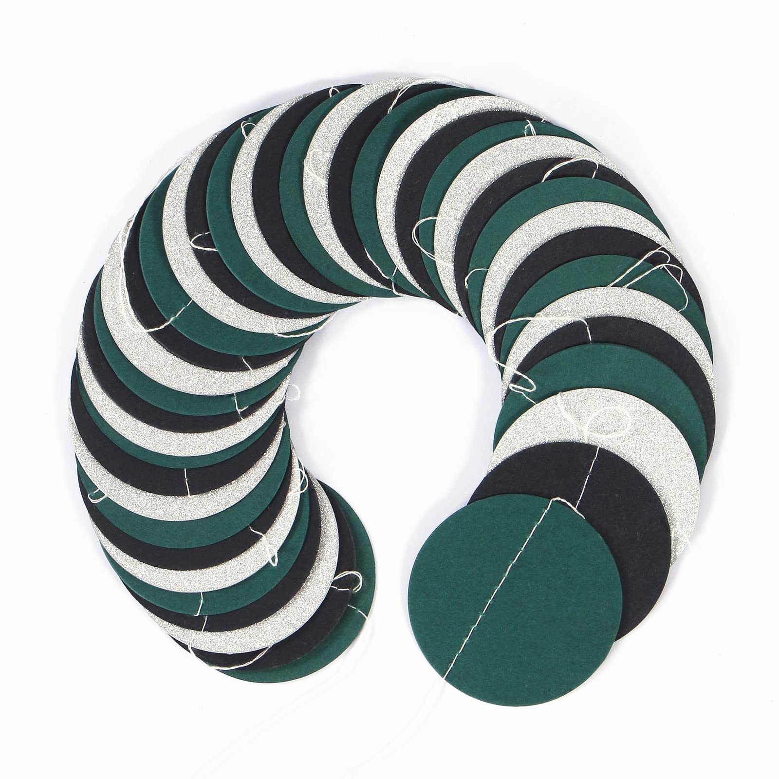 2025 Graduation Party Decorations - 52Ft Black Green Silver Hanging Paper Banner, Soccer Theme Garland Streamers for Men & Boys Birthday, Spring Summer Jungle Backdrop Bunting | Perfect for Graduations, Birthdays, Themed Parties & Home Decor
