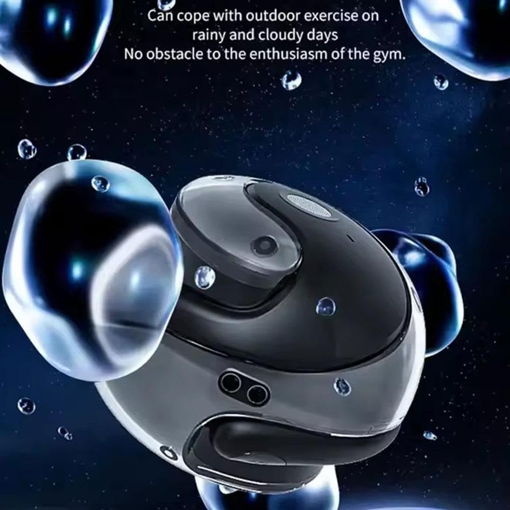 Awaze Labs X15 Pro Open Ear Wireless Bluetooth Earbuds - Noise Canceling, Secure Fit for Sports & Running, Sweatproof, Long Battery Life - Perfect for Gym, Workouts & Outdoor Activities (Black)