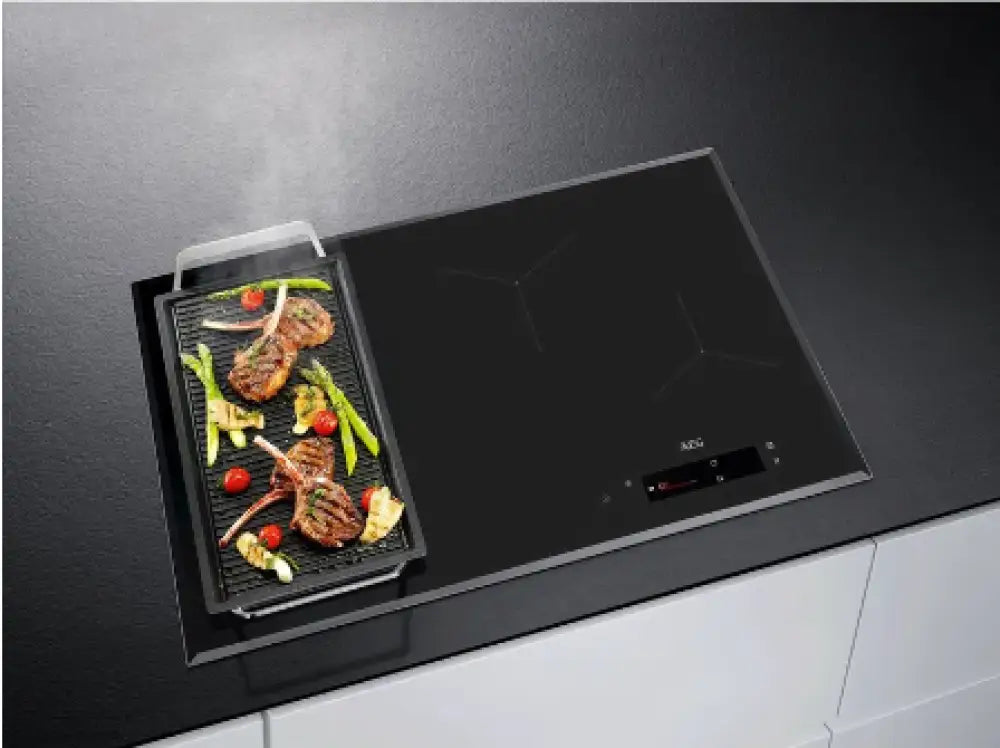 AEG IAE84851FB 80cm Sensefry 4 Zone Induction Cooktop - Premium Built-in Electric Stove for Modern Kitchens | Fast Heating & Energy Efficient | Perfect for Home Cooking, Baking & Entertaining
