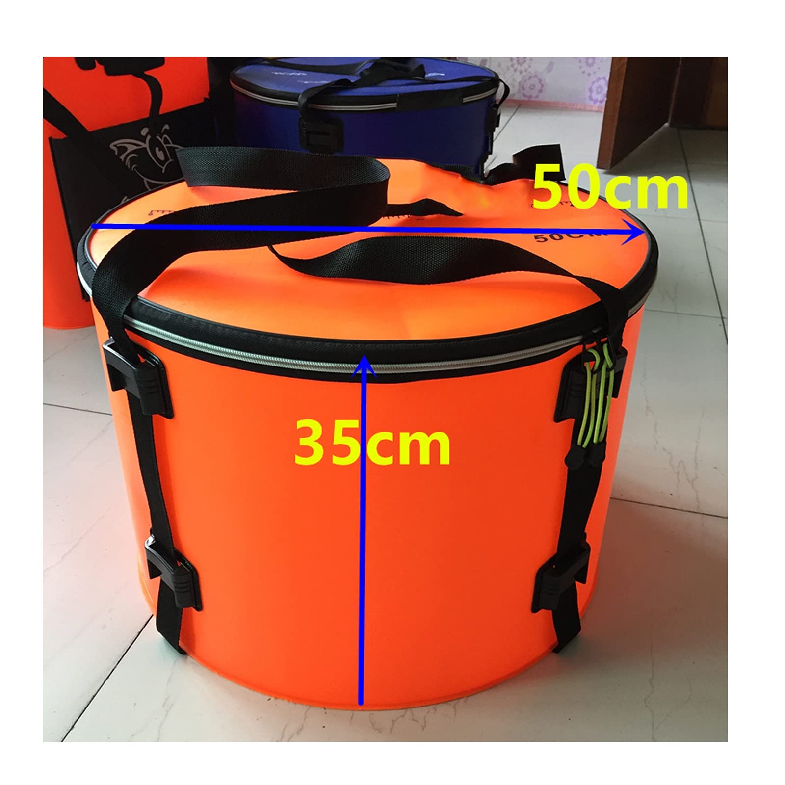 **EVA Fishing Bait Bucket - Portable Round Live Fish Box with Thick Insulation for Freshwater & Saltwater Fishing | Camping, Boating, Kayak Trips**