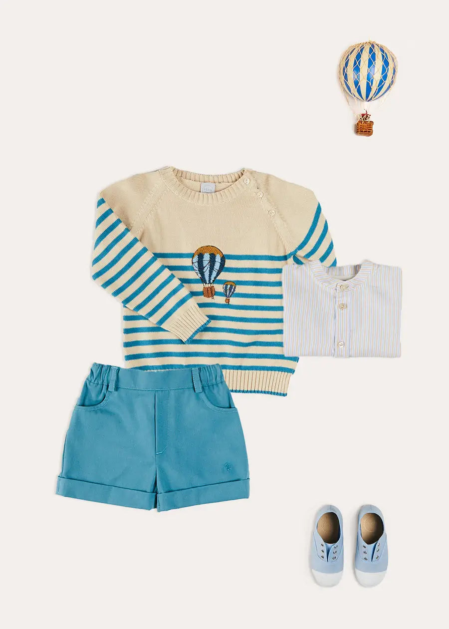 Adorable Striped Balloon Jumper for Toddler Boys - Perfect for Playdates, Parties & Everyday Outfits