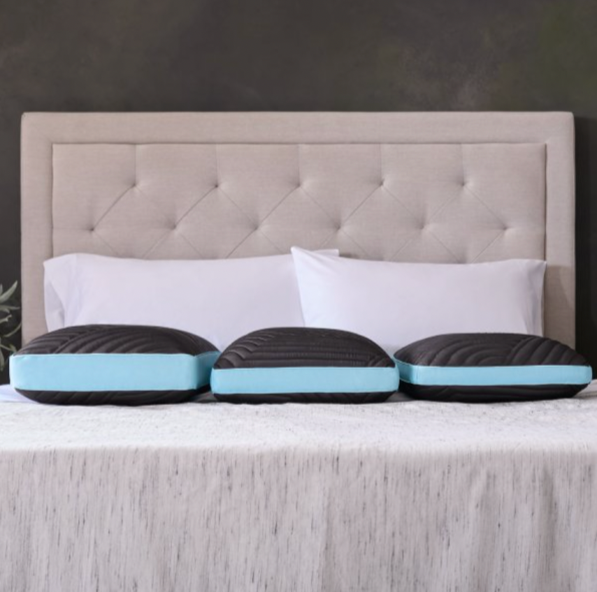 Malouf Ice Cloud™ Cooling Pillow - Queen Size Gel Memory Foam for Hot Sleepers - Perfect for Side, Back & Stomach Sleepers - Stay Cool All Night