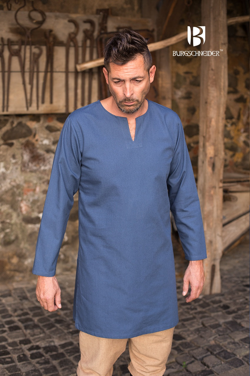 Under Tunic Leif Blue - Soft & Comfortable Women's Layering Top for Casual Wear & Office Outfits