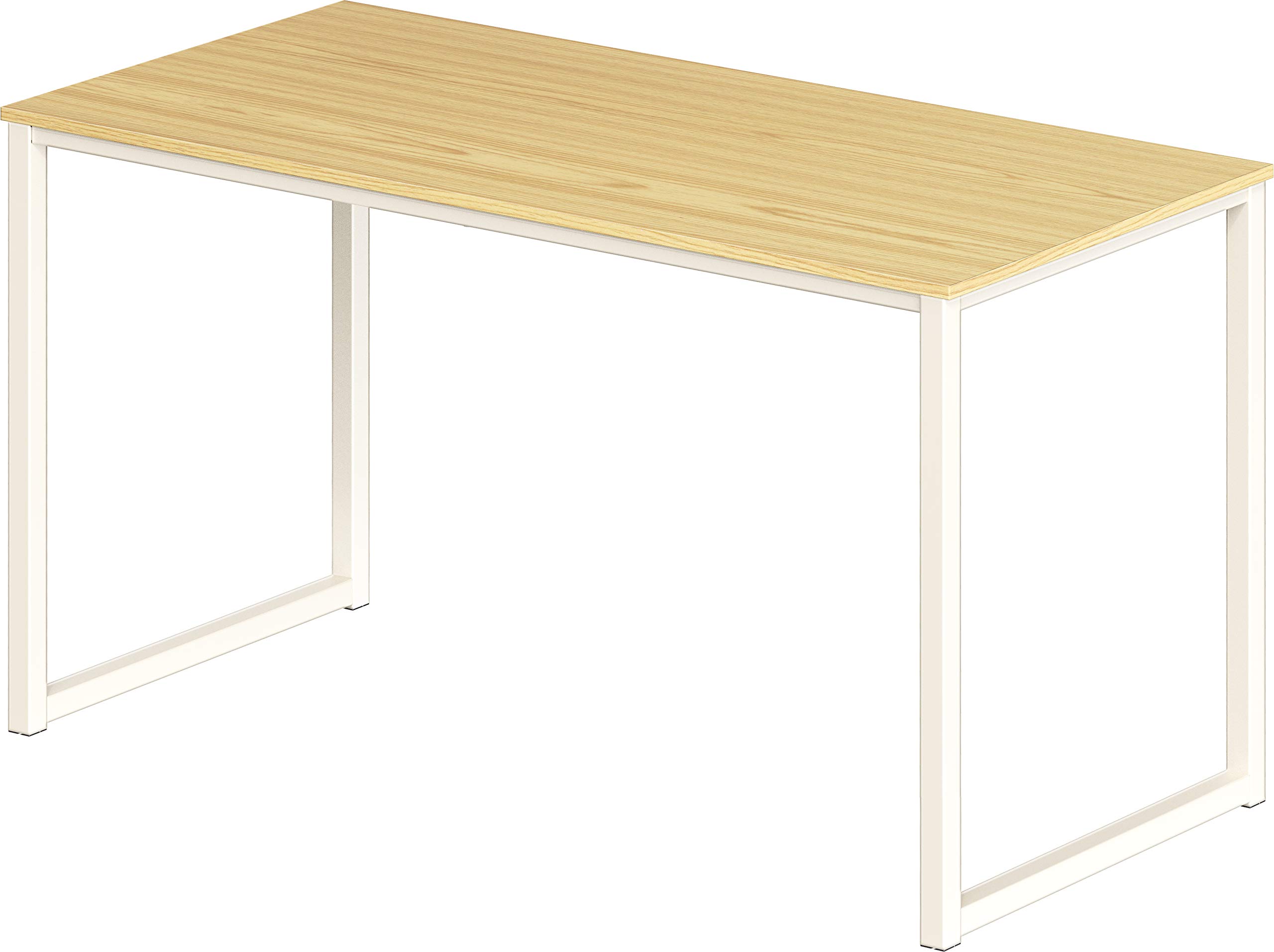 SHW Mission 48-Inch Home Office Computer Desk - Solid Oak Wood Writing Table for Work, Study & Gaming - Modern Workstation for Small Spaces & Home Offices