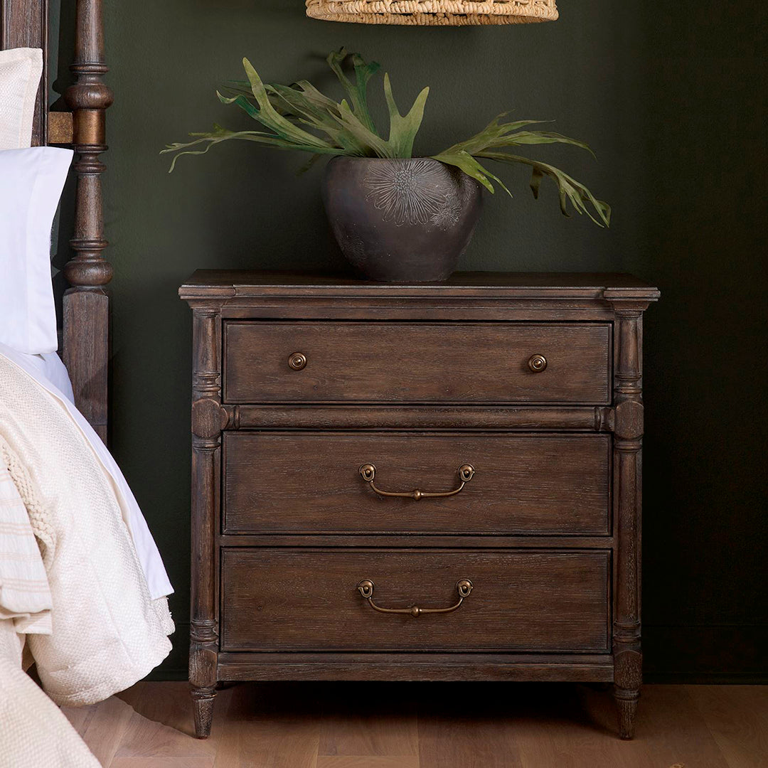 Revival Row Modern Bachelor Nightstand - Stylish Wooden Bedside Table with Drawer for Bedroom, Dorm & Apartment | Perfect for Small Spaces, Storage & Nighttime Essentials