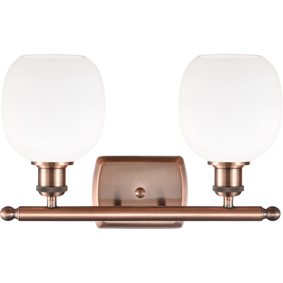 Innovations 516-2W-AC-G101-LED Belfast 2 Light Bathroom Vanity Light Fixture - Antique Copper Finish - Ballston Collection - Perfect for Bathroom Mirror Lighting and Modern Home Decor