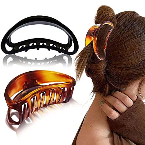 Stylish Butterfly Design Acrylic Hair Claw Clip for Women - 3 Pack Transparent Korean Hair Clips for Ponytail, Bun & Updo Hairstyles - Trendy Hair Accessories for Girls & Women