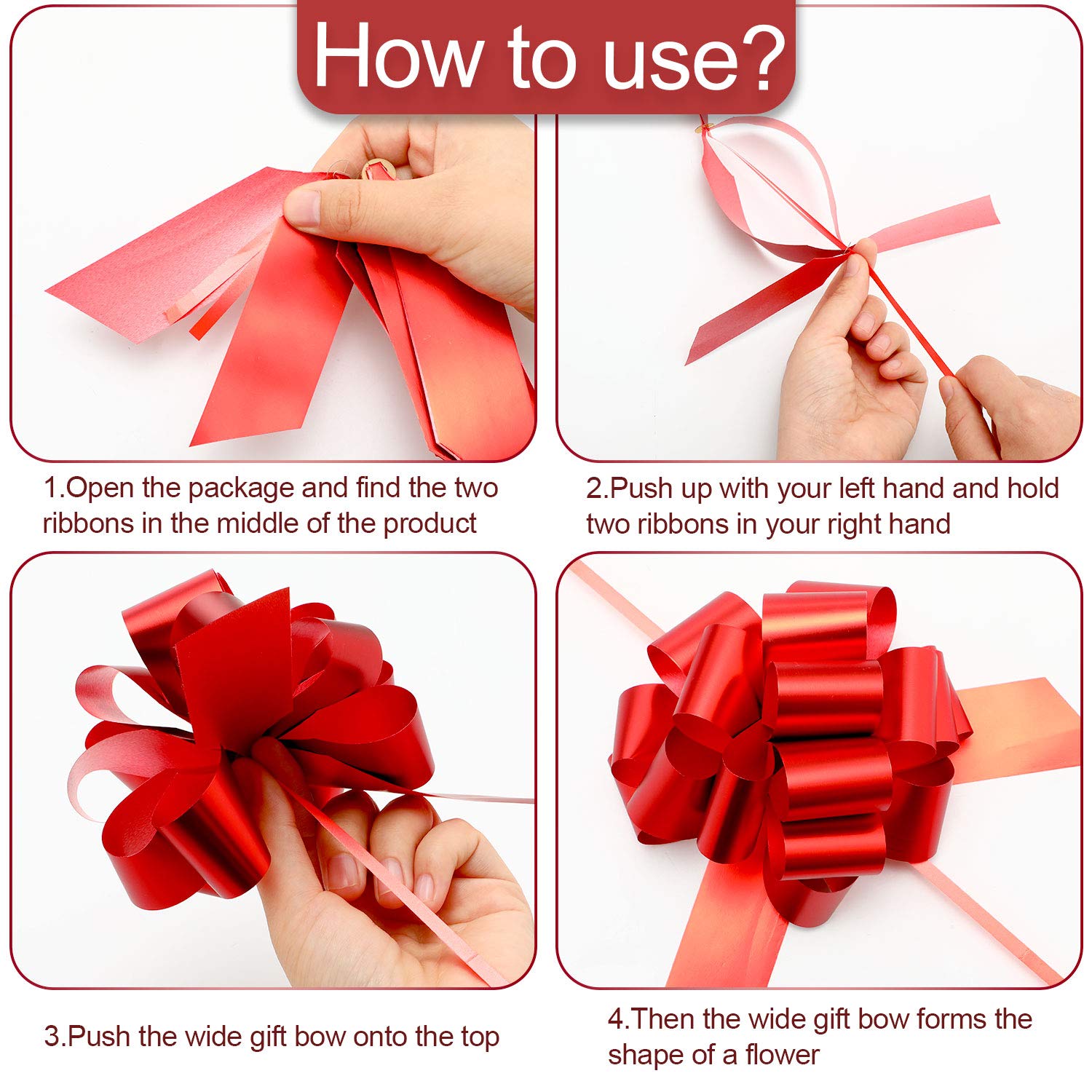 36 Pcs Christmas Gift Wrapping Bows - 5 Inch Wide Pull Bows for Presents, Baskets & Holiday Decorations - 24 Festive Styles - Perfect for Xmas Gifts, Tree Decor & Party Decorations