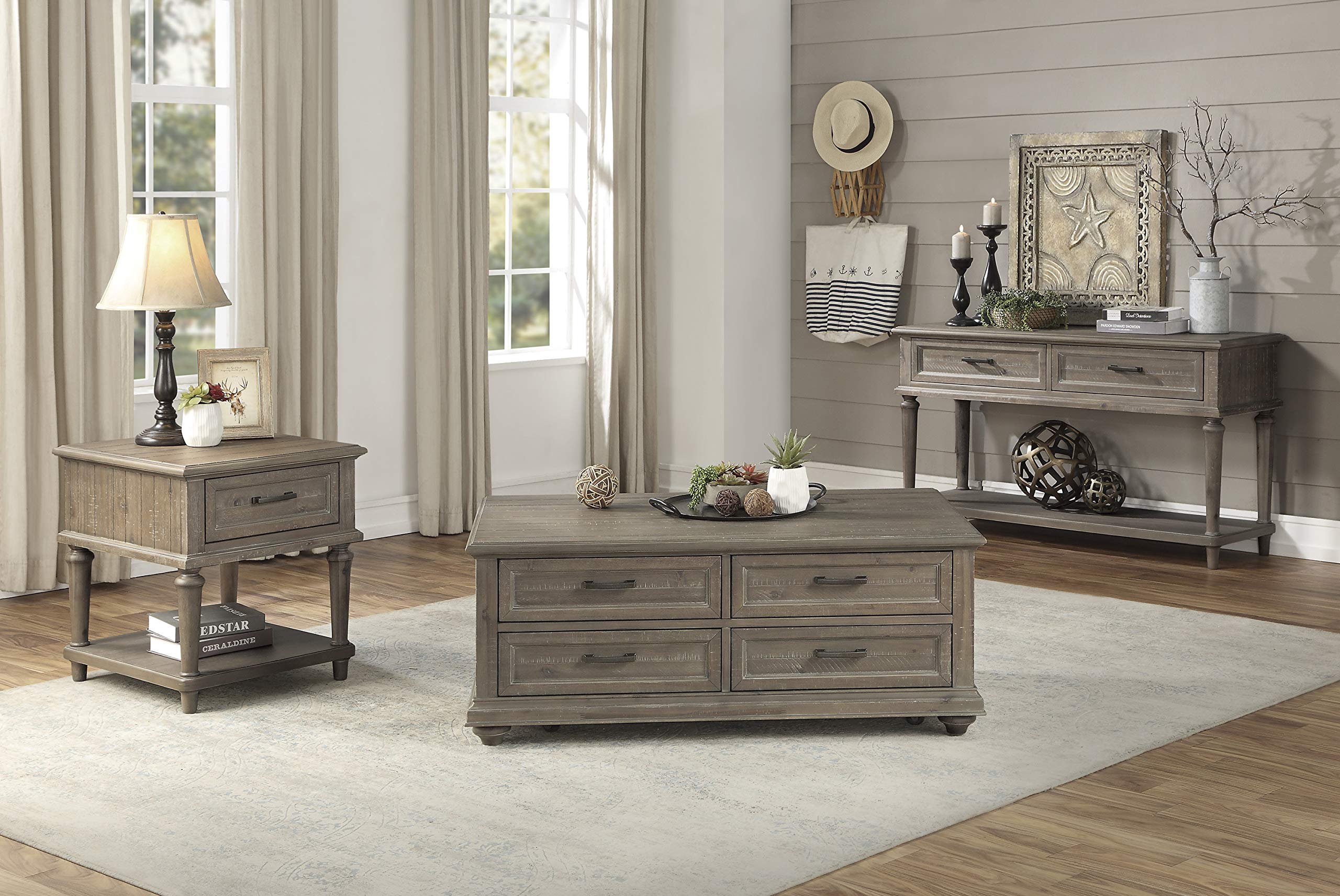 Homelegance 54 Inch Sofa Table - Light Brown Console Table with 17 Inch Depth - Perfect for Living Room, Entryway & Behind Couch Decor