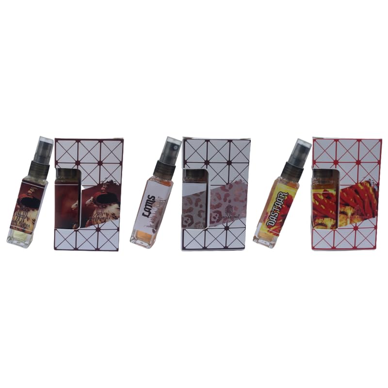 Raro Aroma Luxury Unisex Perfume Set - 3 x 8ml Eau De Parfum | Premium Long-Lasting Fragrance | Travel-Friendly Pocket Combo | Perfect for Gifts, Daily Wear & Special Occasions