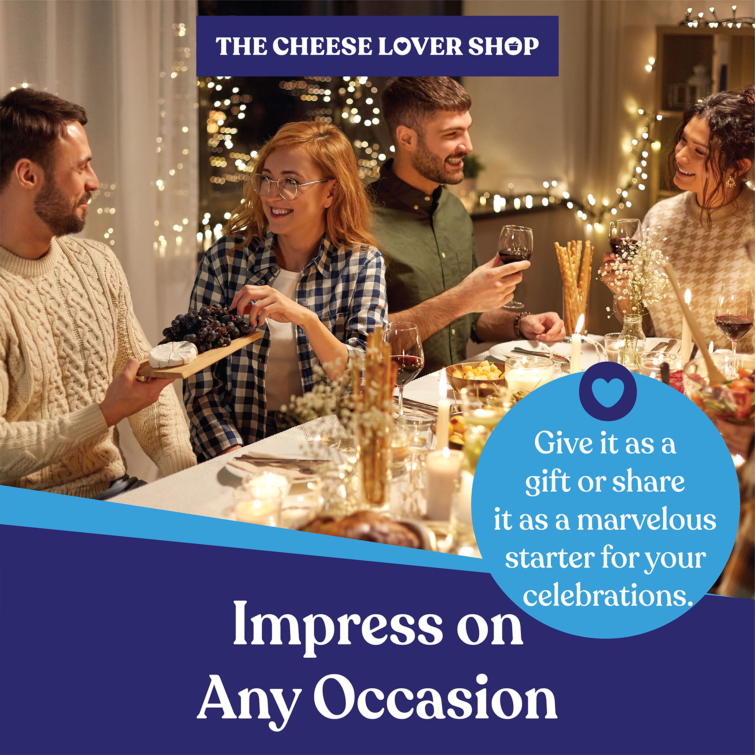 Premium Cheese Lover's Holiday Gift Set - 5 Gourmet Cheeses & 6 Artisanal Accompaniments - Elegant Cheese Platter Sampler for Christmas Gifting, Dinner Parties & Charcuterie Boards