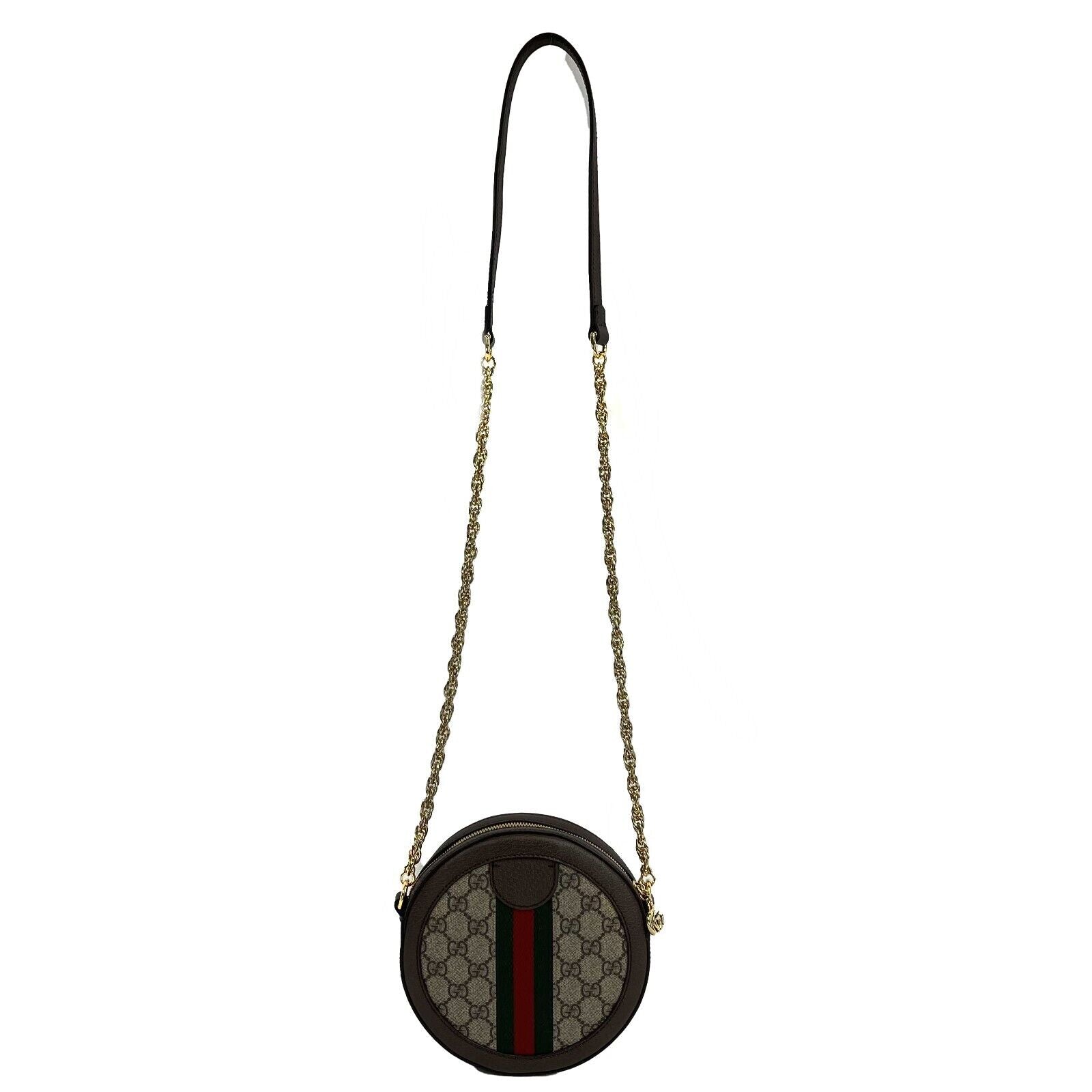 Gucci Ophidia GG Mini Round Shoulder Bag - Luxury Crossbody Bag for Women | Perfect for Date Night, Travel & Everyday Use