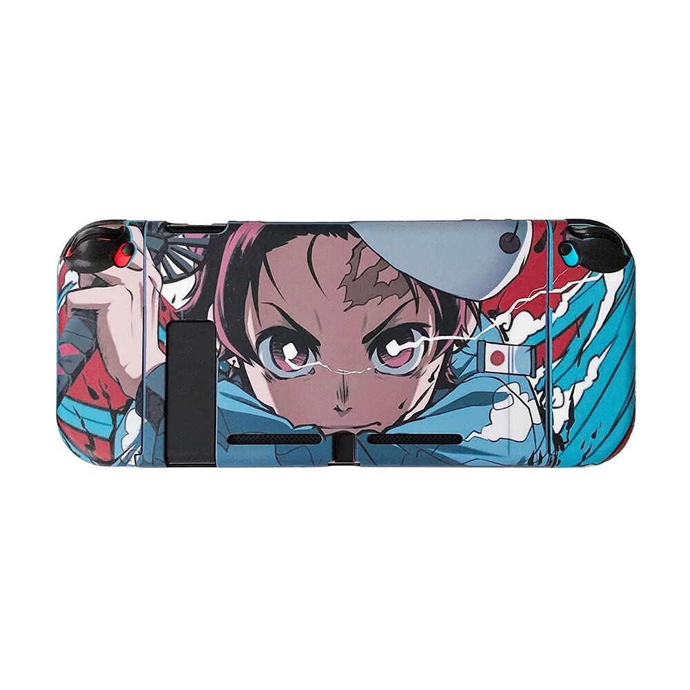 Demon Slayer Kamado Tanjirou Nintendo Switch Case - Soft Protective Cover for Switch & Joy-Con - Anime Gamepad Split Design - Perfect for Gaming & Travel Protection