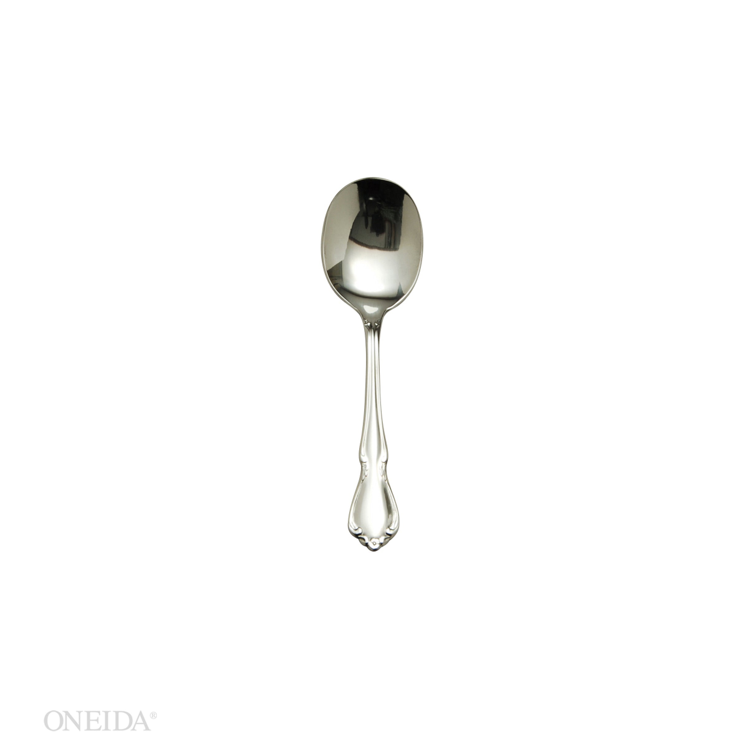 Chateau Baby Straight Spoon - Stainless Steel Infant Feeding Spoon for Babies & Toddlers - Perfect for First Foods, Baby Led Weaning & Mealtime (Set of 1) - Ideal for Home, Travel & Daycare Use