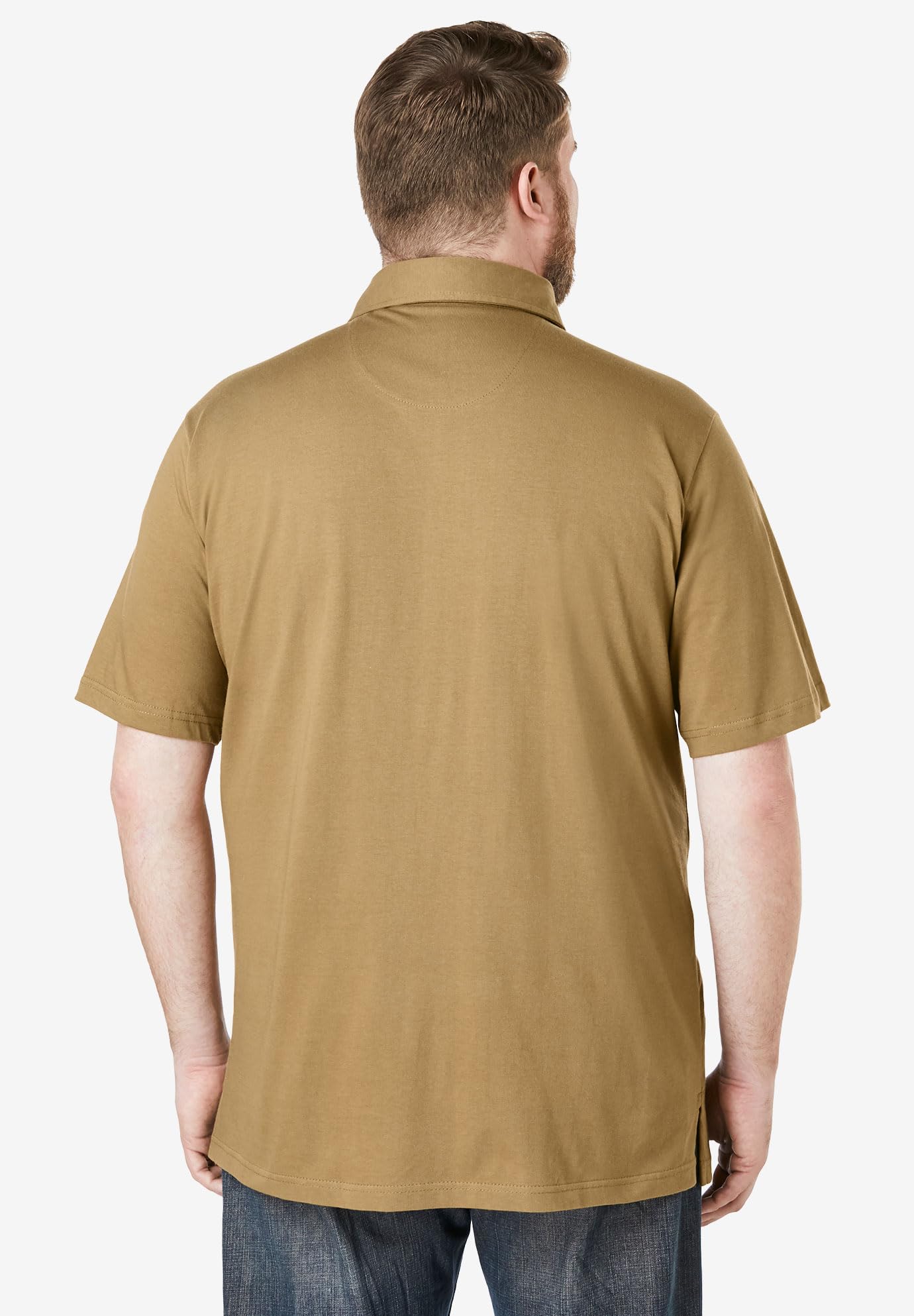 KingSize Men's Big & Tall Heavyweight Jersey Polo Shirt - Comfortable & Durable Cotton Blend for Work, Casual & Outdoor Activities