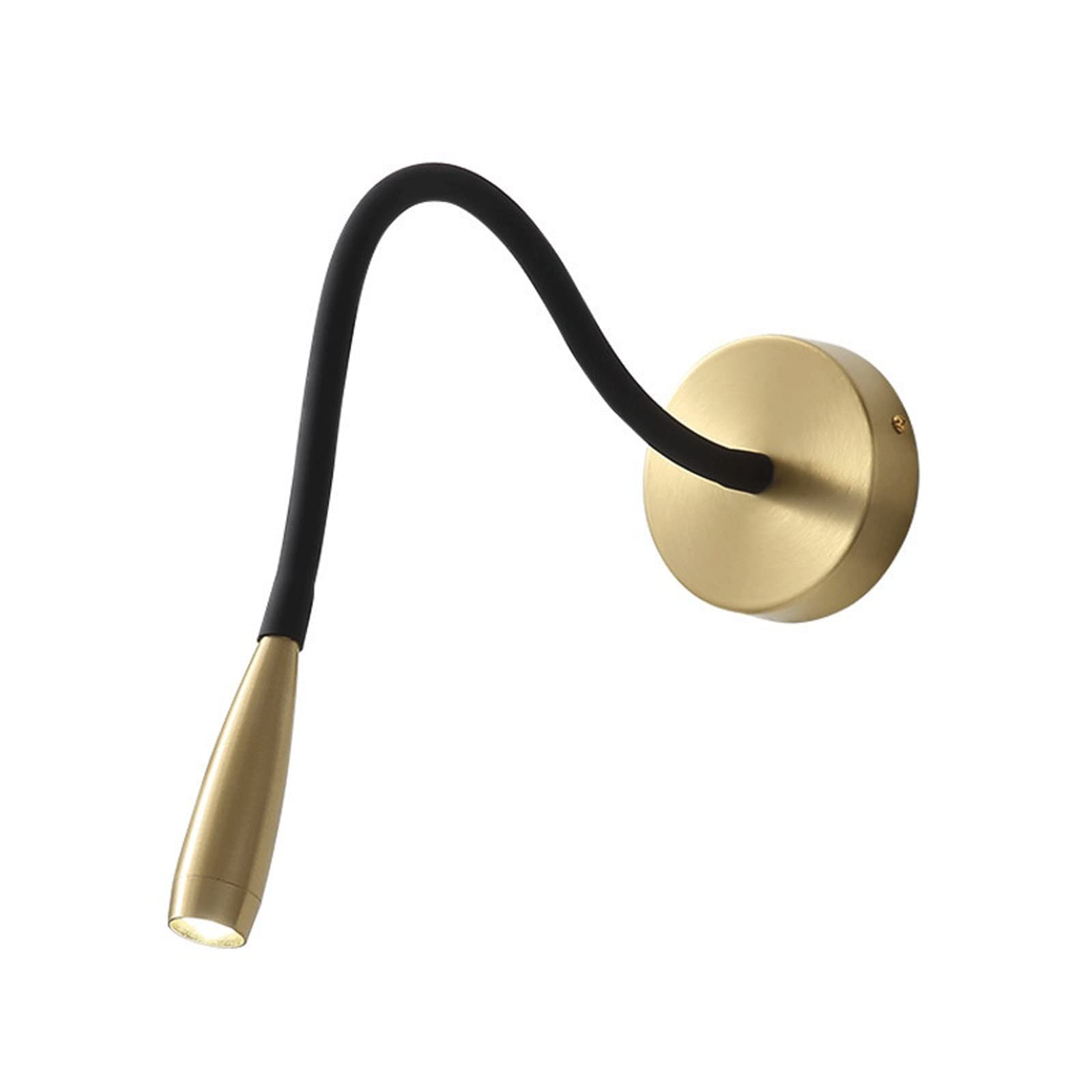 Adjustable Flexible LED Wall Lamp - Modern Nordic Brass Reading Light for Bedroom, Living Room & Hotel - Perfect for Bedside, Study & Ambient Lighting