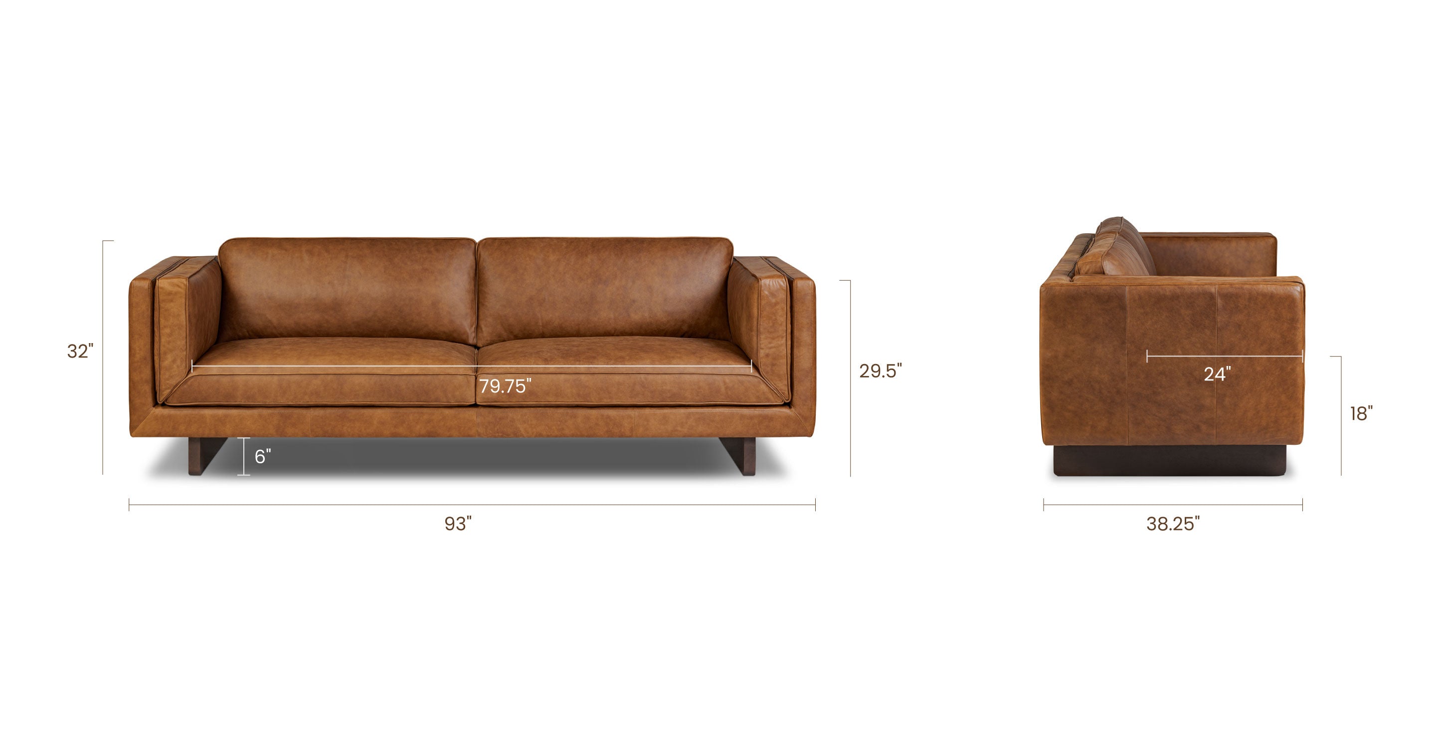 Modern Salo 93 Sofa - Comfortable 3-Seater Couch for Living Room, Lounge & Office - Stylish Upholstered Furniture for Home Decor