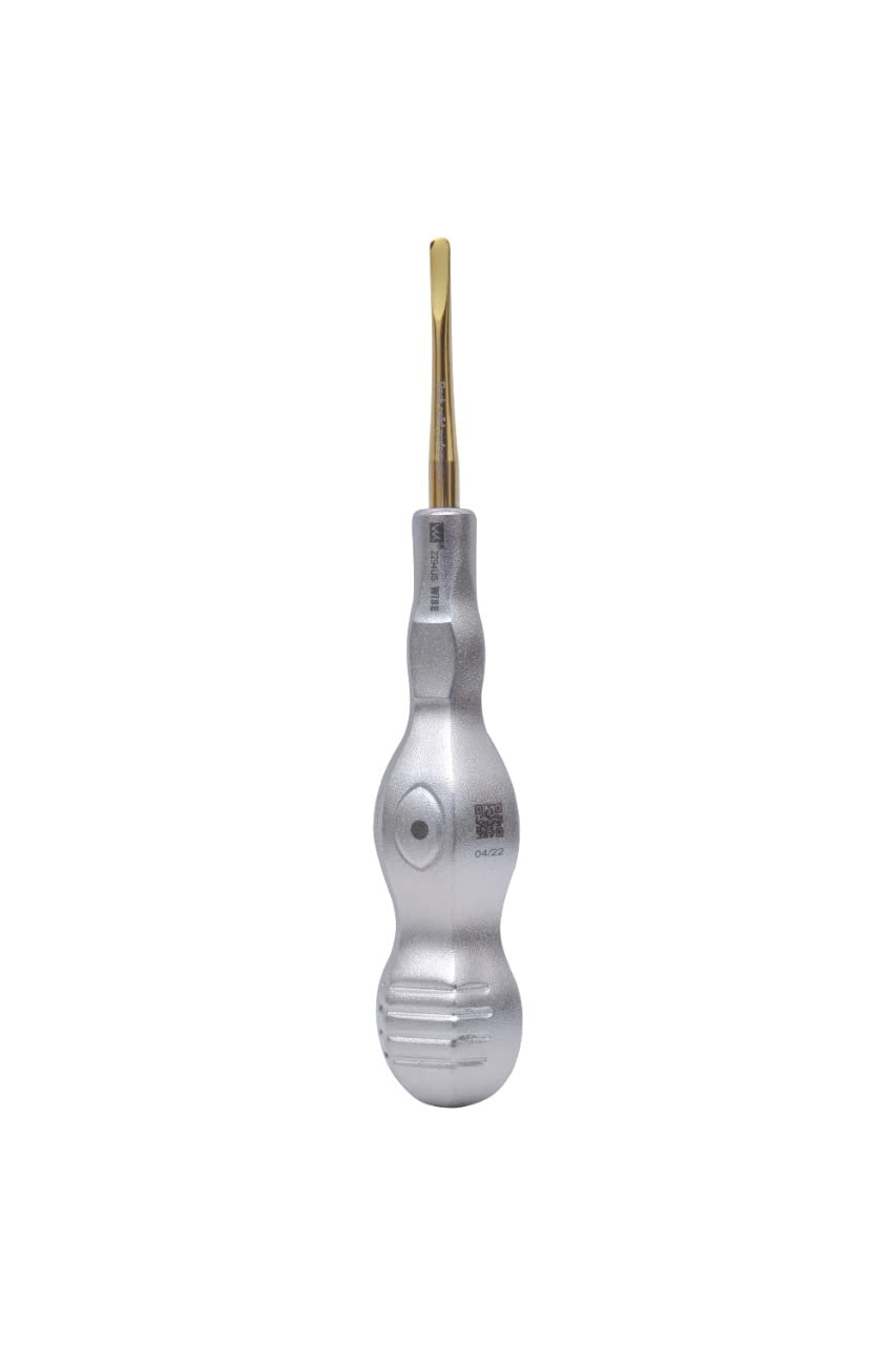 Premium Dental Elevator Set - Luxating Elevator, Periotome, Surgical Elevators with Titanium Coated Tips (2mm, 3mm, 4mm, 5mm Sizes) - Professional Dental Tools for Tooth Extraction & Oral Surgery