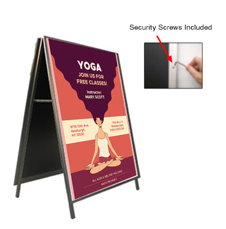 36x36 A-Frame Sign Holder with Security Screws | 1 1/4