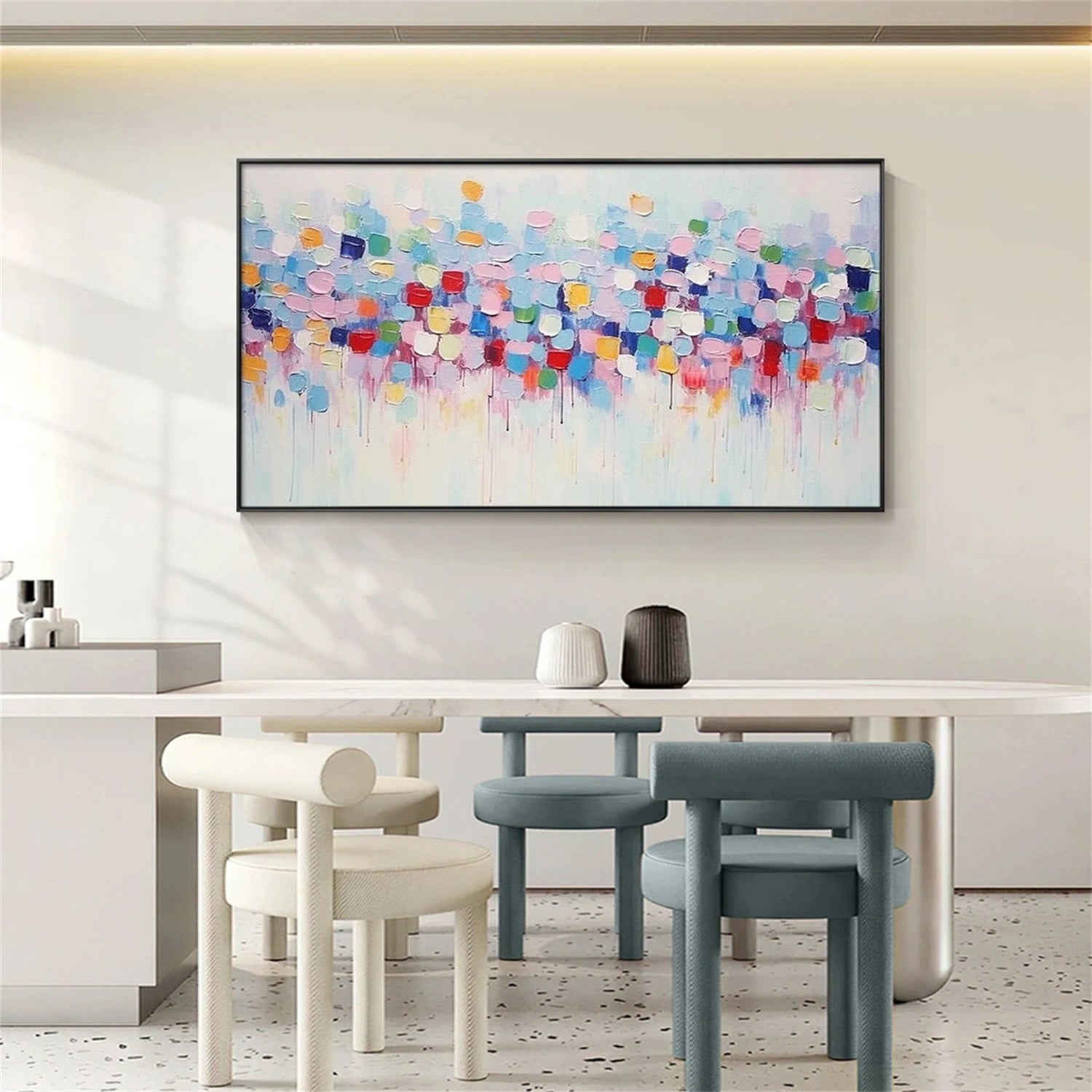 Abstract Painting #AB 294 - Modern Wall Art for Living Room, Bedroom & Office Decor | Large Canvas Artwork for Home & Commercial Spaces