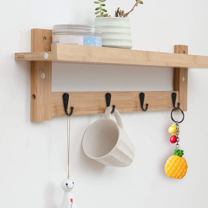 10 Pack Heavy Duty Wall Mounted Coat Hooks with Screws - Sturdy Hangers for Jackets, Towels, Bags & Clothes - Perfect for Bedroom, Bathroom, Entryway & Closet Organization