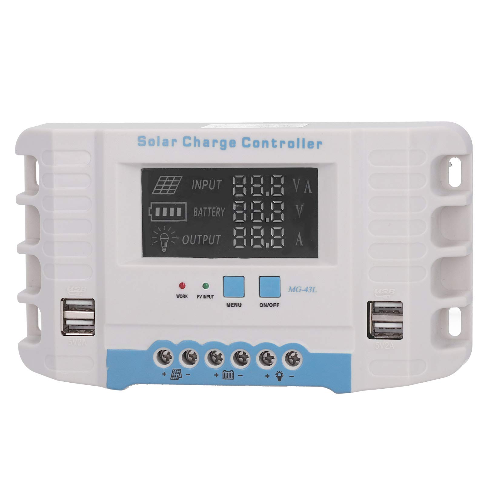 Solar Controller with LCD Display - Easy One-Key Operation for Home & Garden Solar Systems