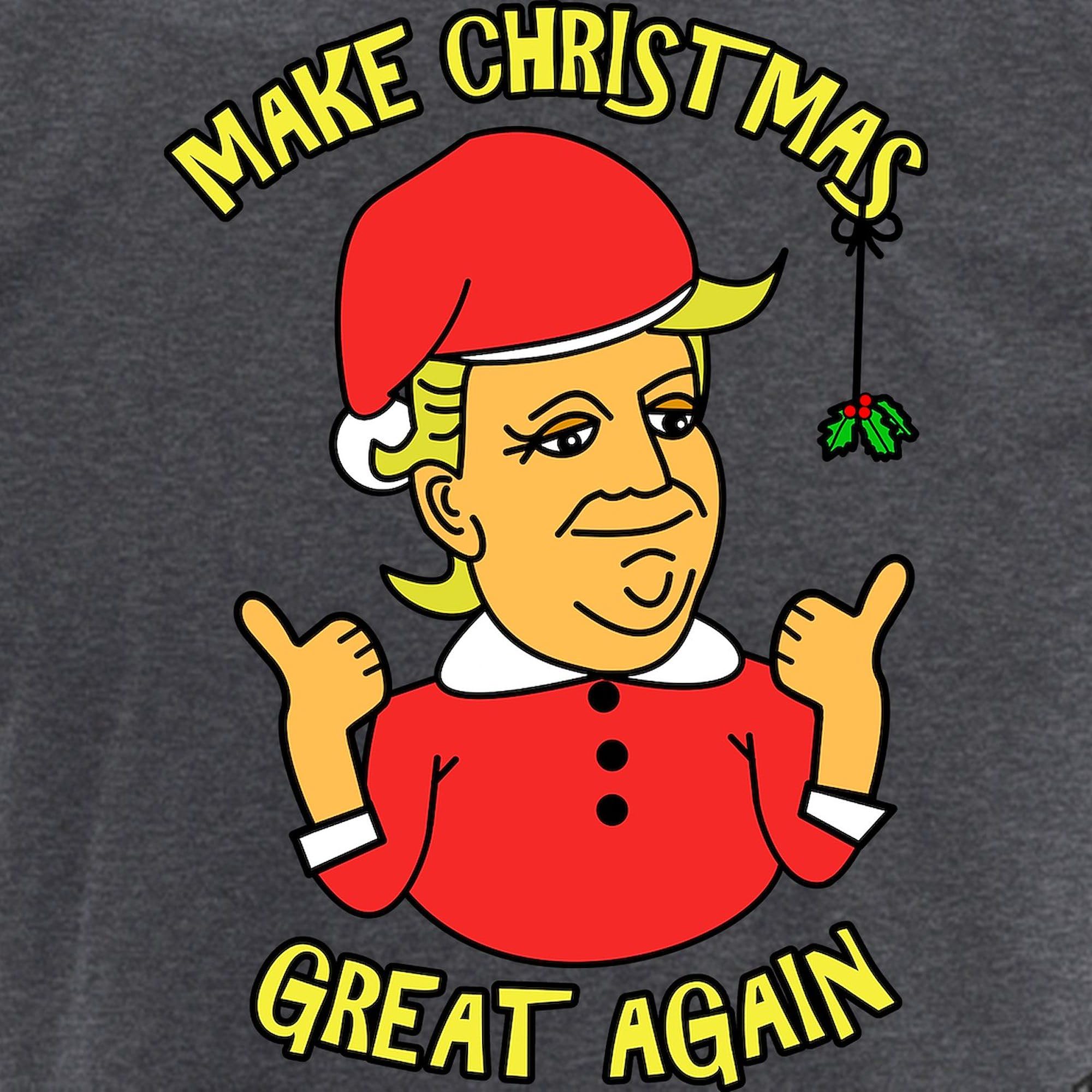 Make Christmas Great Again Men's Charcoal Pajamas - Funny Holiday Sleepwear for Men - Cozy Lounge Pants for Christmas Parties & Family Gatherings