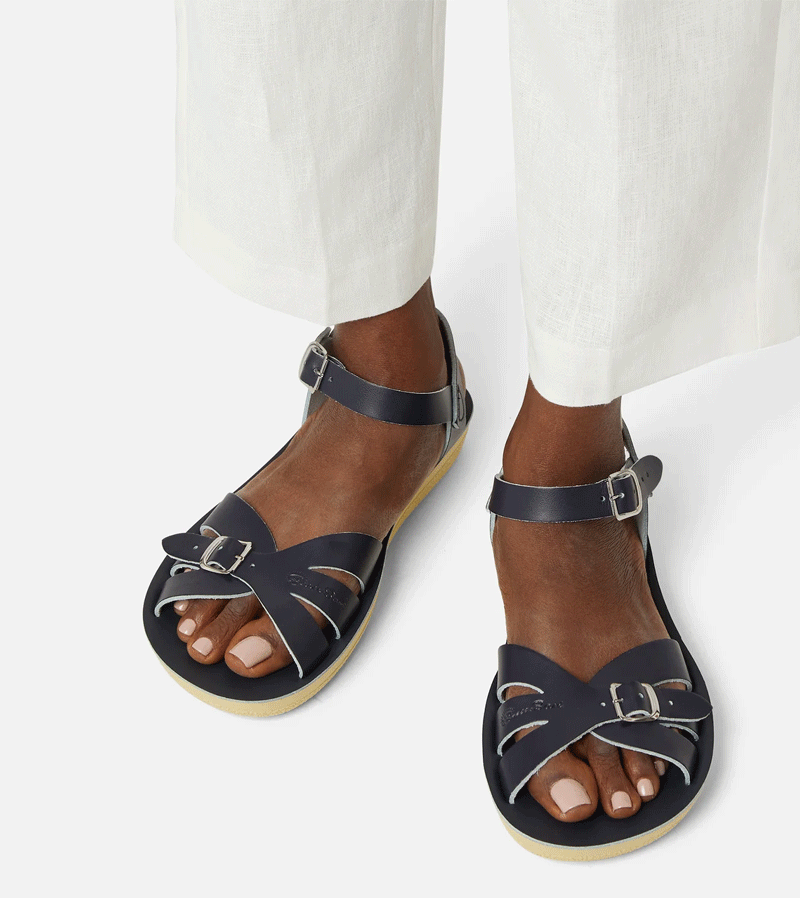 Sun San Navy Blue Boardwalk Sandals for Men - Comfortable Beach Walking Shoes for Summer Outdoor Activities